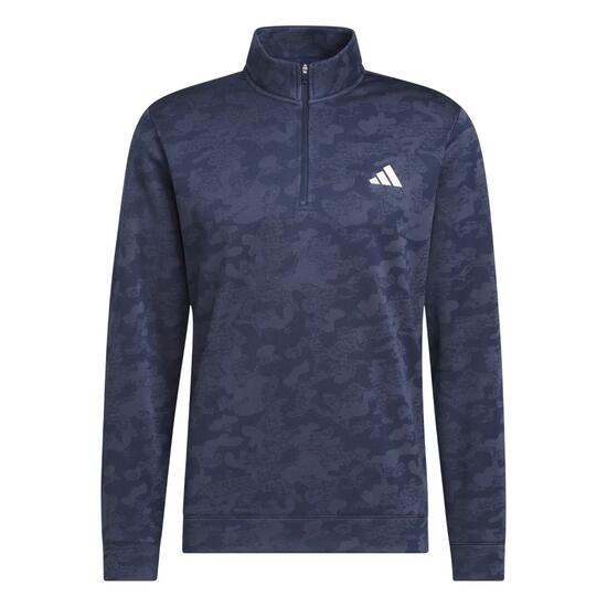 Adidas Ult Durable Water Repelent Quarter-Zip felpa da uomo mimetico blu