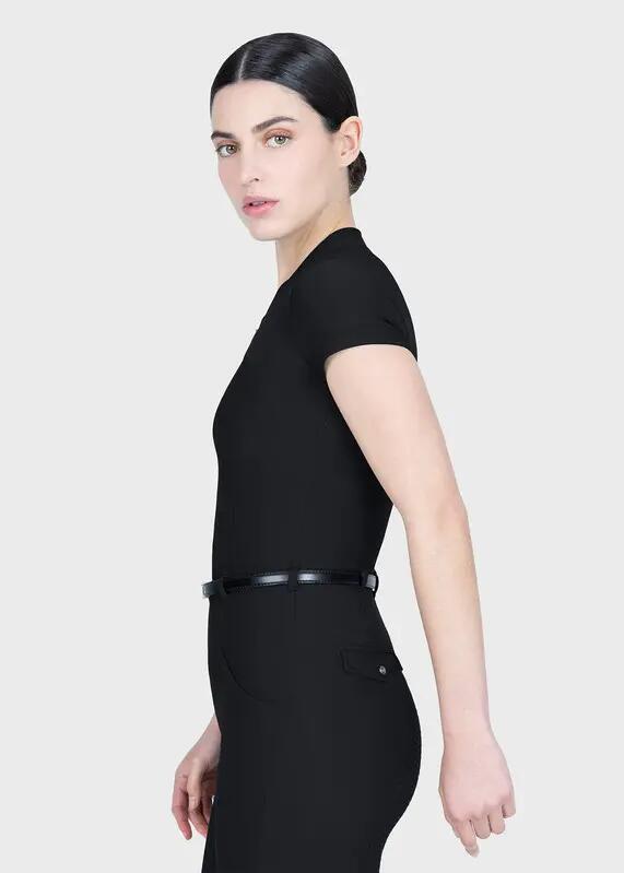 Camiseta Base Manga Corta Mujer Equitación Maximilian Velya Negro 2/7