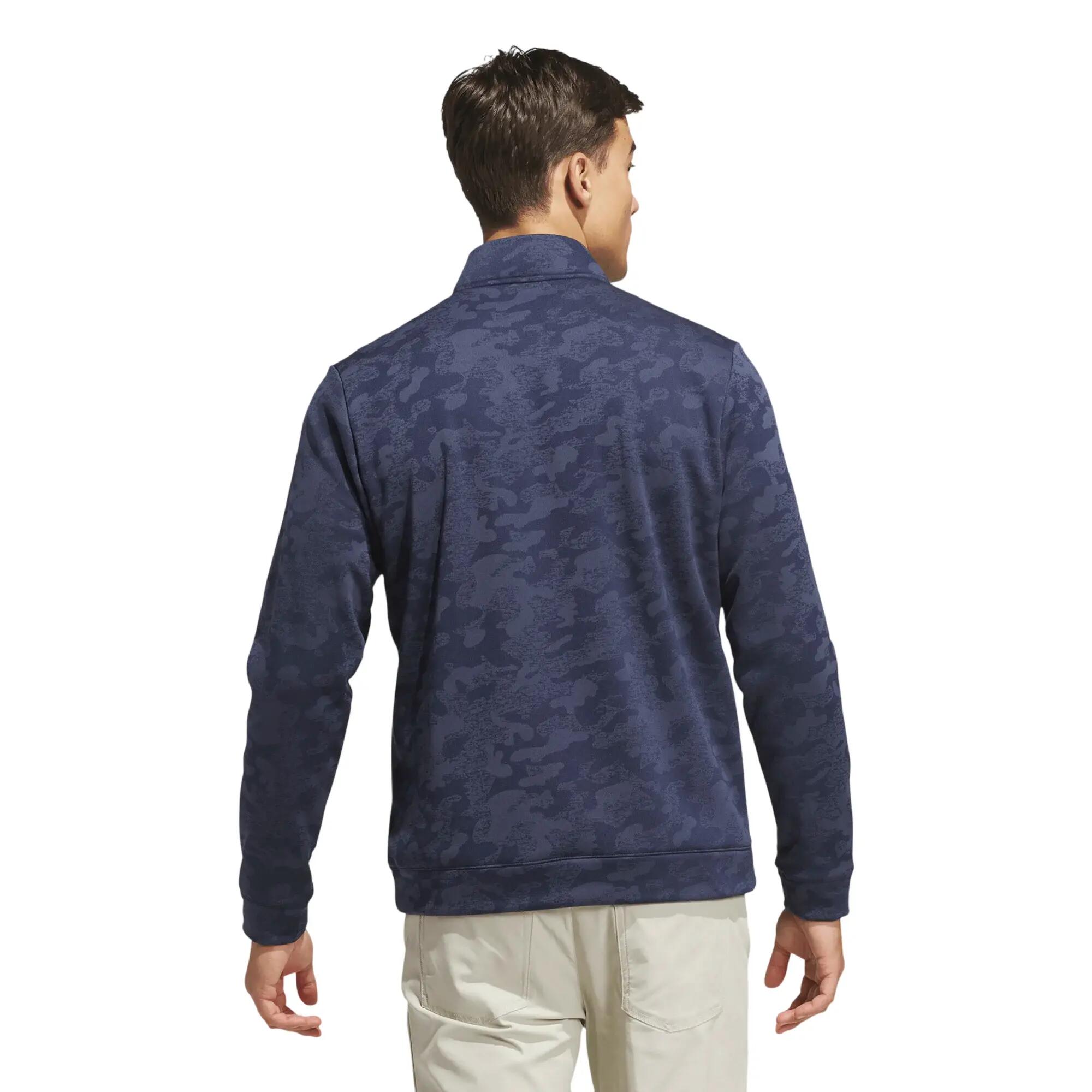 Adidas Ult Durable Water Repelent Quarter-Zip, felpa da uomo, mimetico blu 4/4