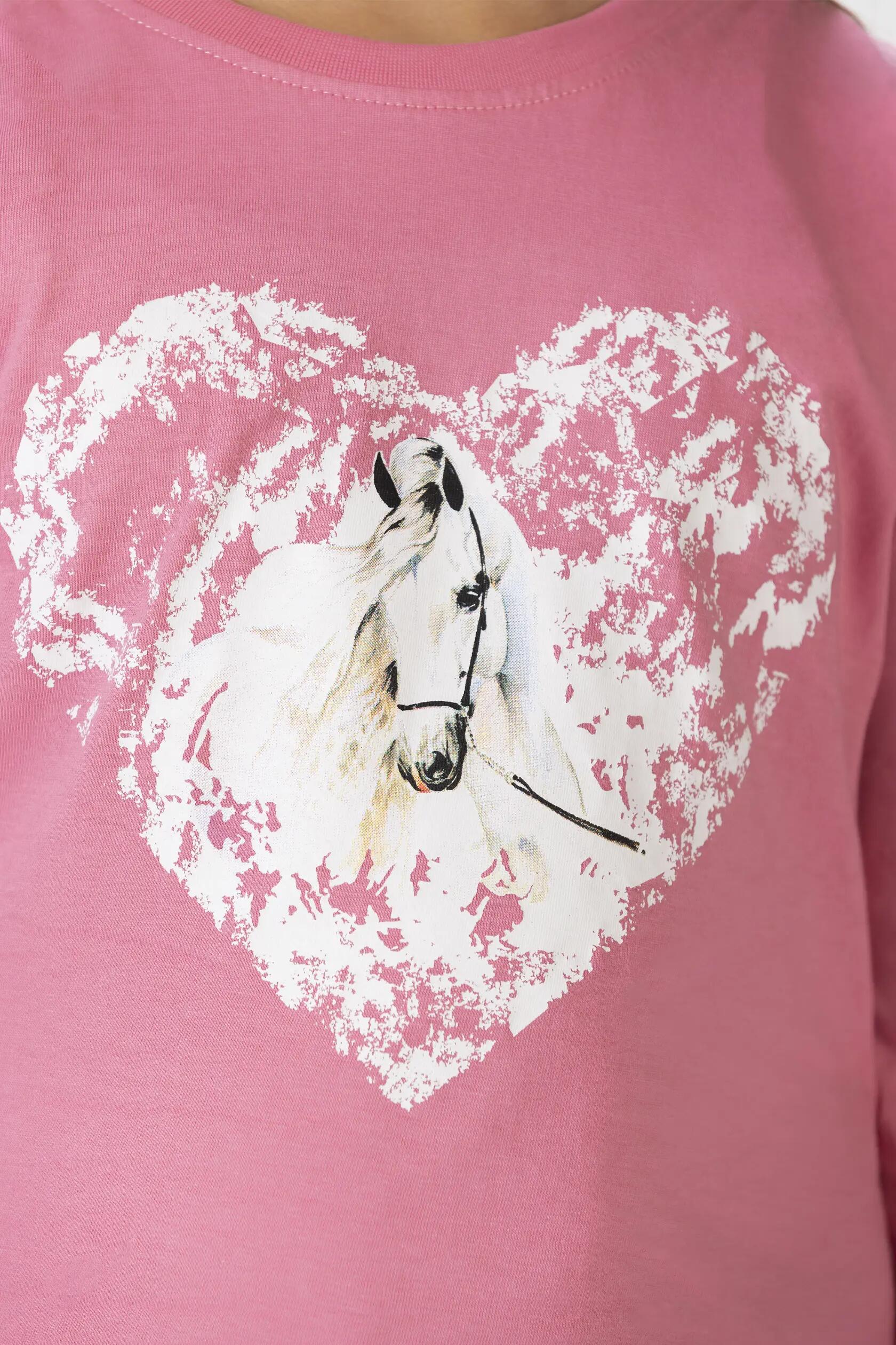 T-shirt maniche lunghe bambina HKM Horse Spirit 4/5