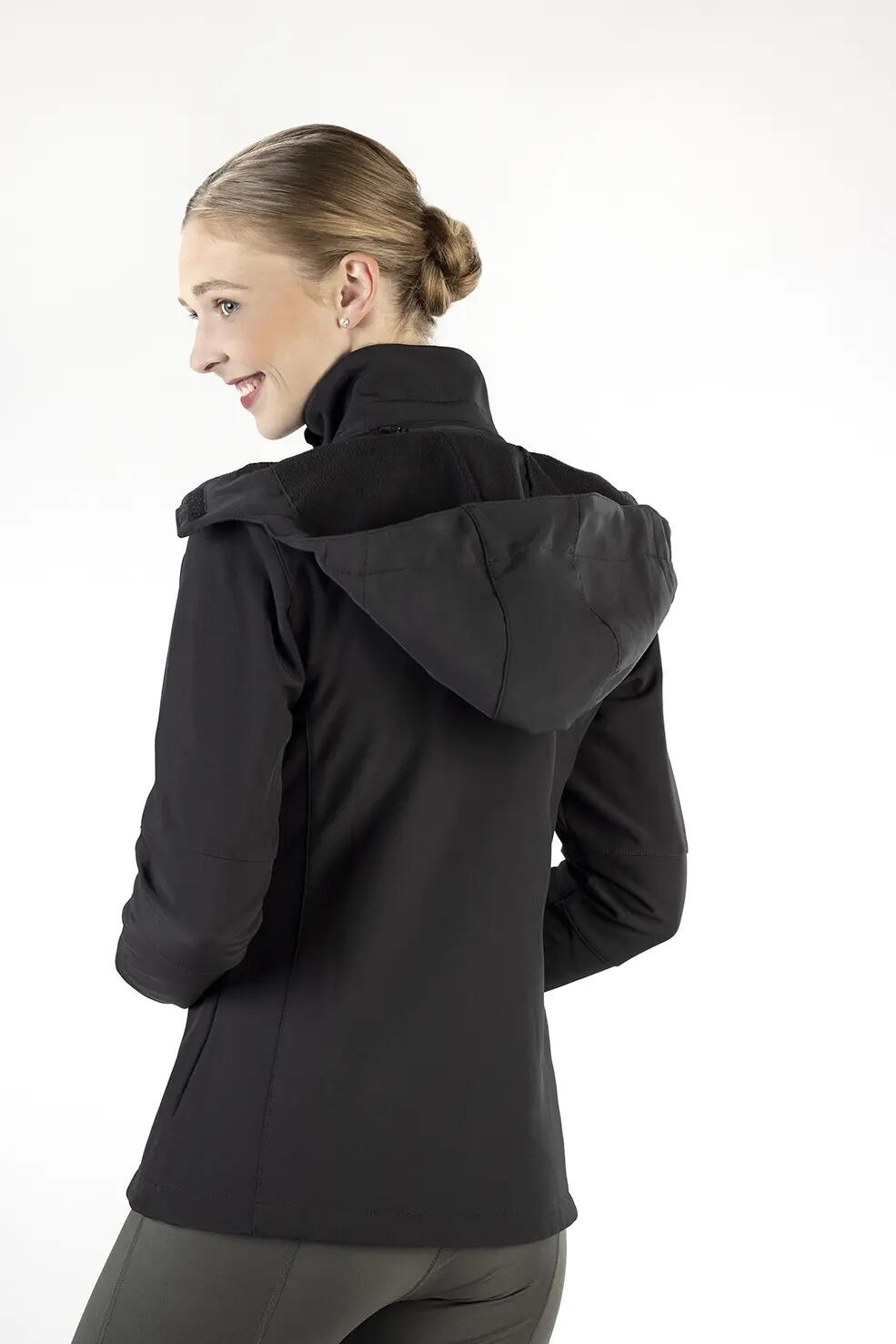 Giacca da equitazione con cappuccio staccabile ragazza HKM Softshell 3/7