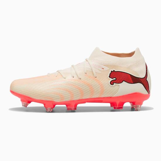 Crampons Puma Future 9 Match MxSG Amande et rouge ultra