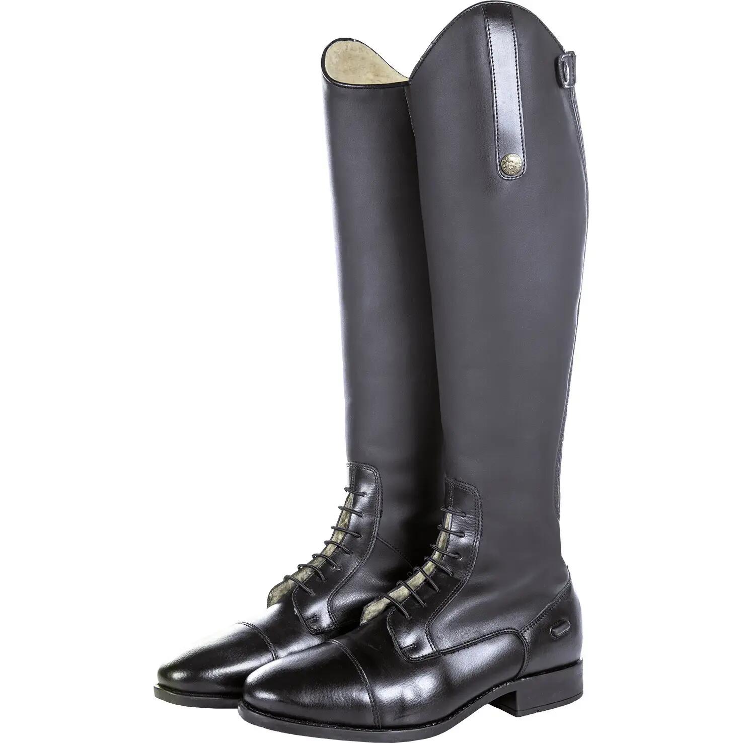 Reitstiefel aus Leder Kinder HKM Sevilla Teddy Standard 2/4