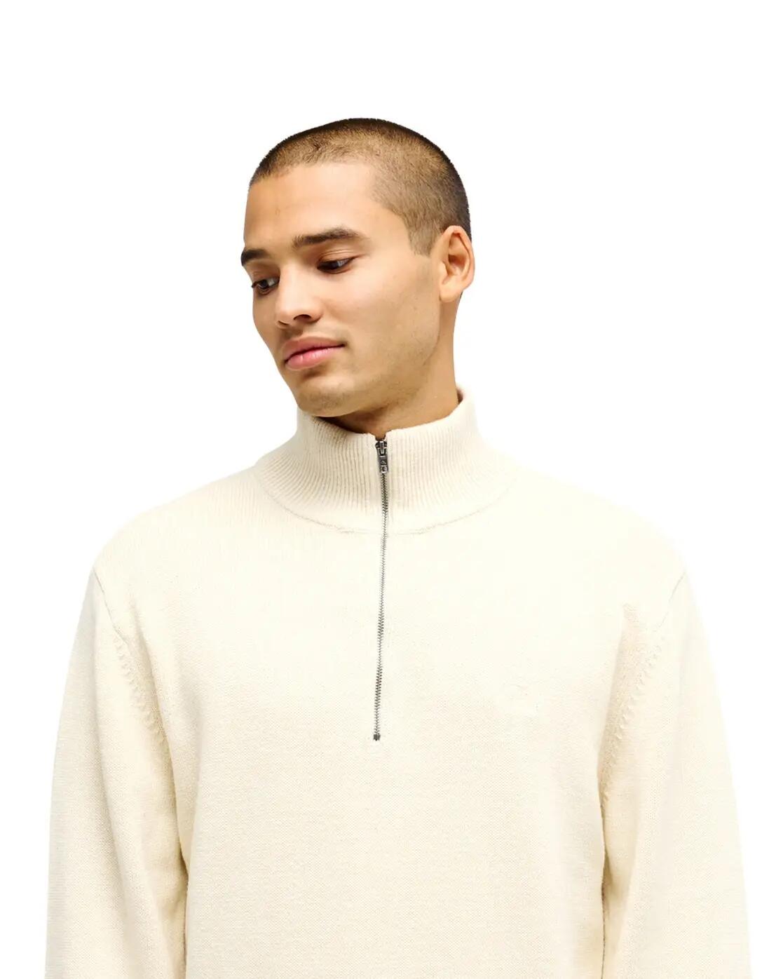 Half Zip trui SALT WATER 1/4 Beige Heren 4/4