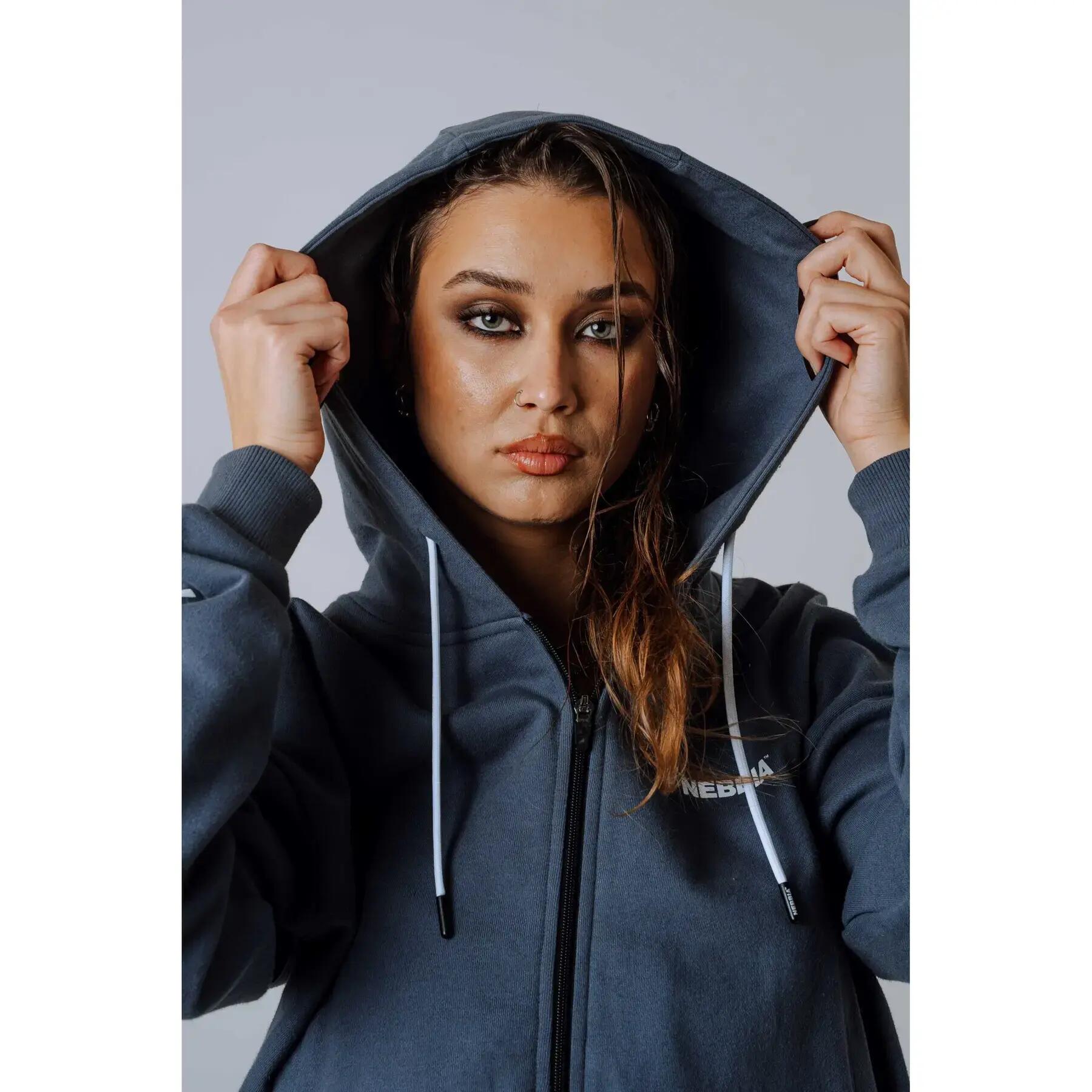 Sweatshirt à capuche zippé femme Nebbia Power 7/7