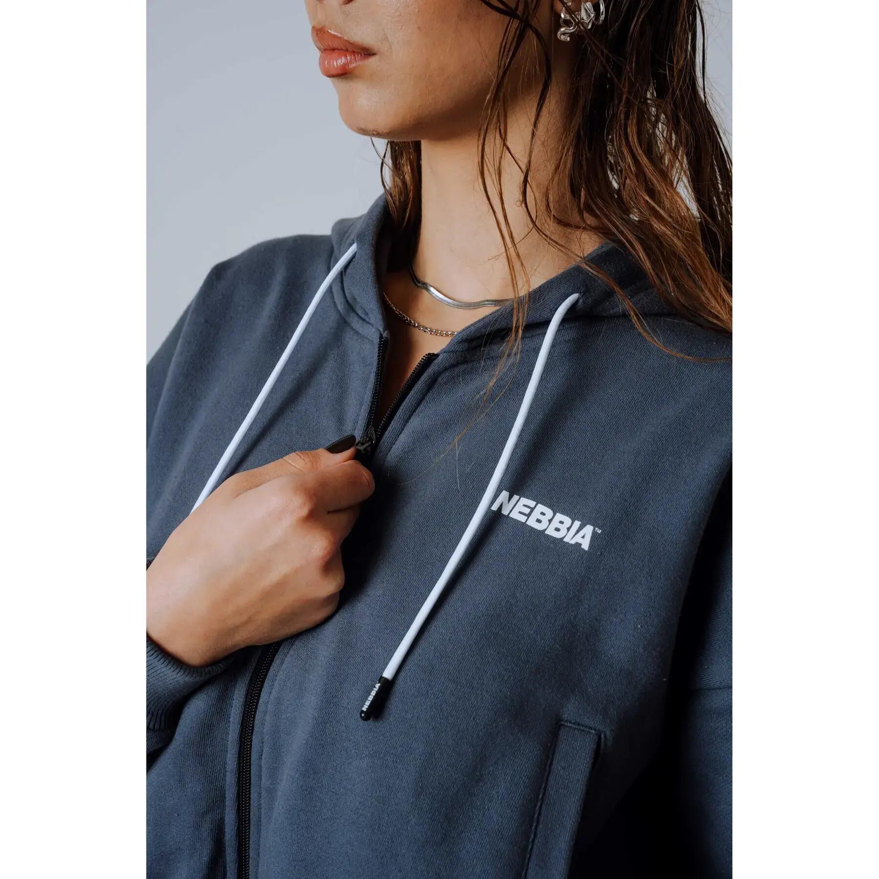 Sweatshirt à capuche zippé femme Nebbia Power 5/7