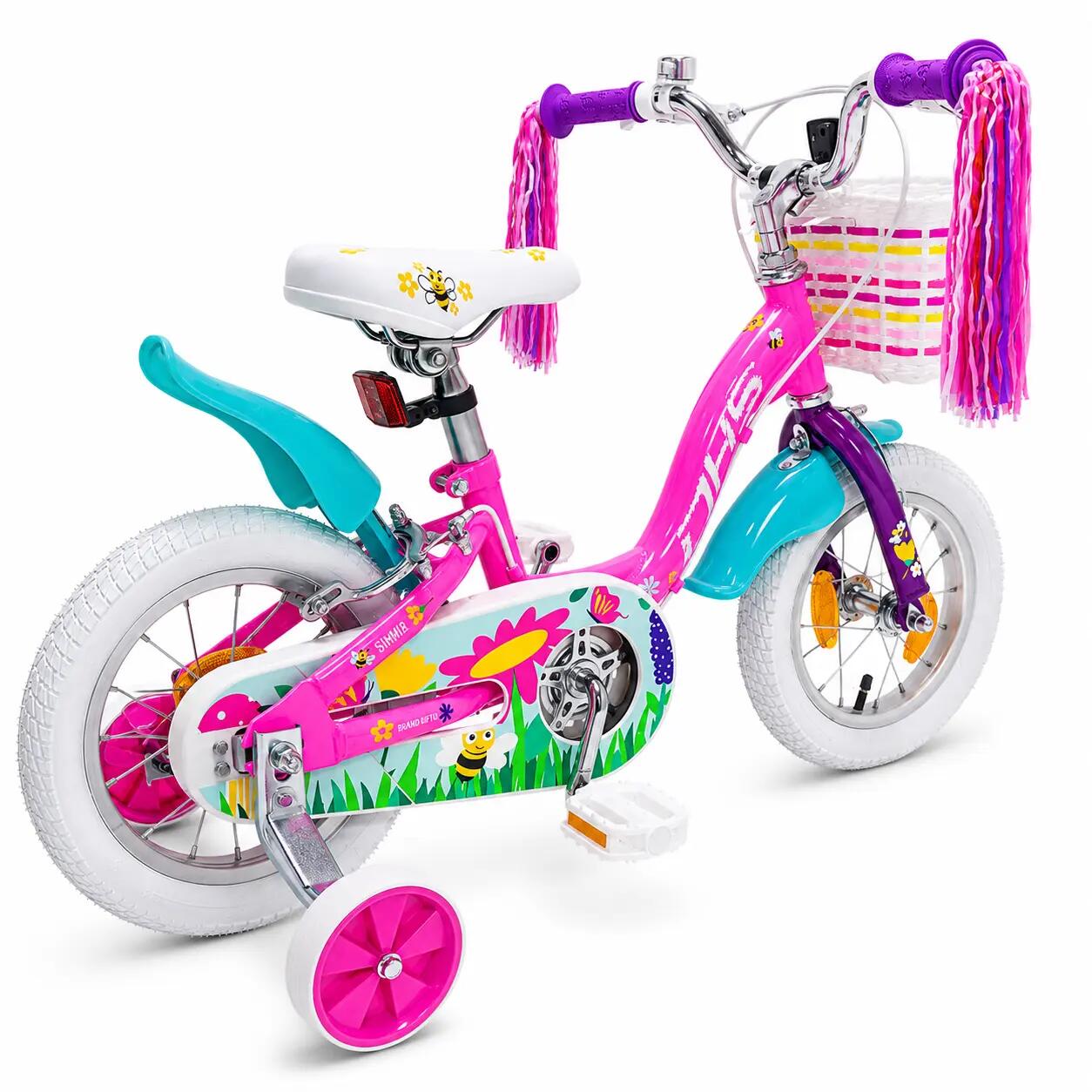 Bicicleta Copii DHS Summer - 12 Inch, Roz/Albastru 3/5