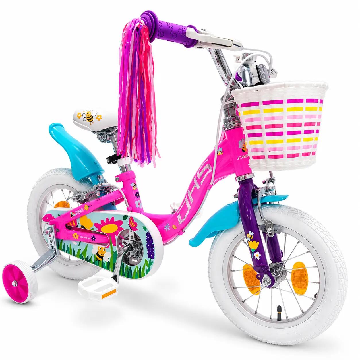 Bicicleta Copii DHS Summer - 12 Inch, Roz/Albastru 2/5
