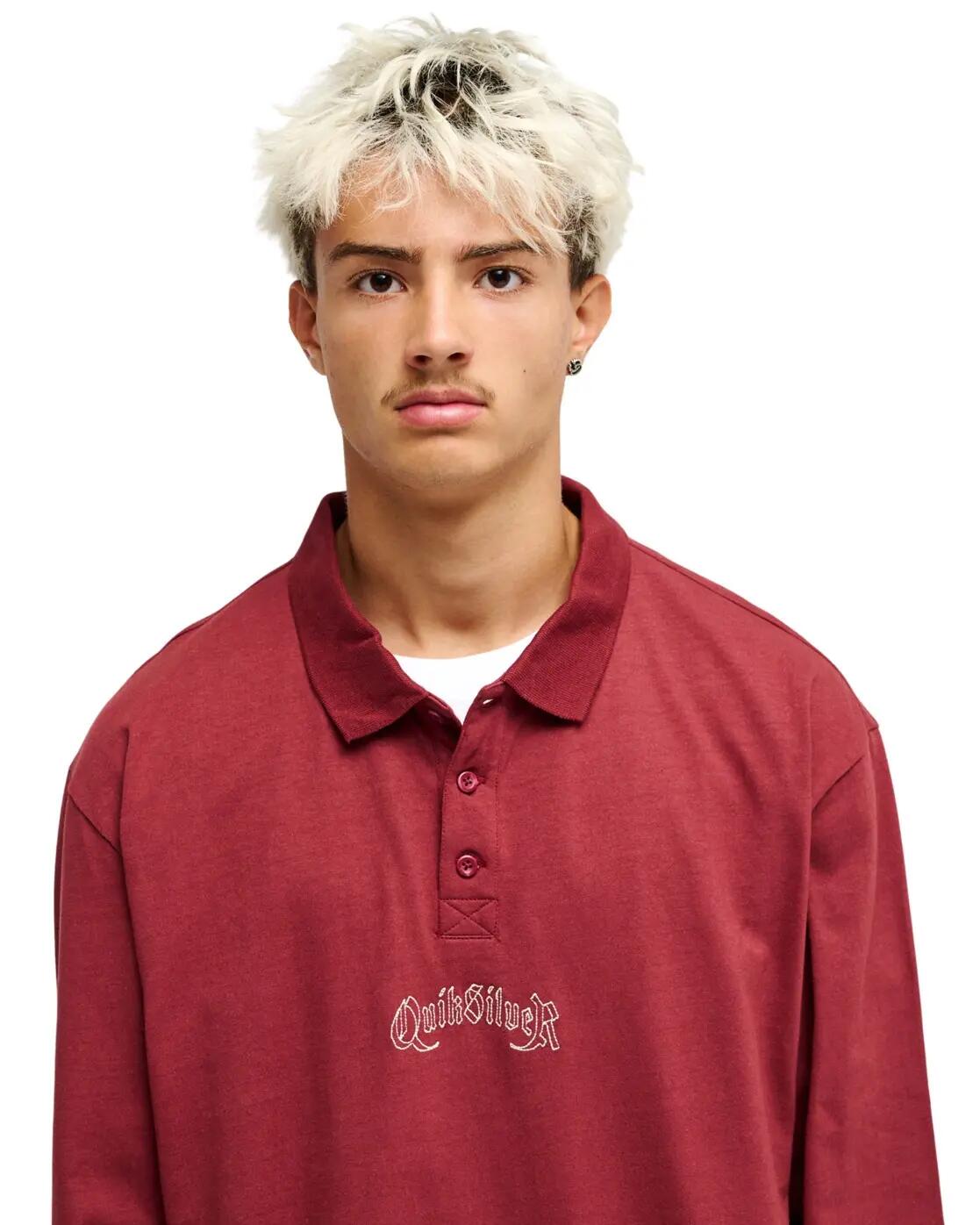 Polo de manga larga BELEM HEAVY Rojo Hombre 4/4