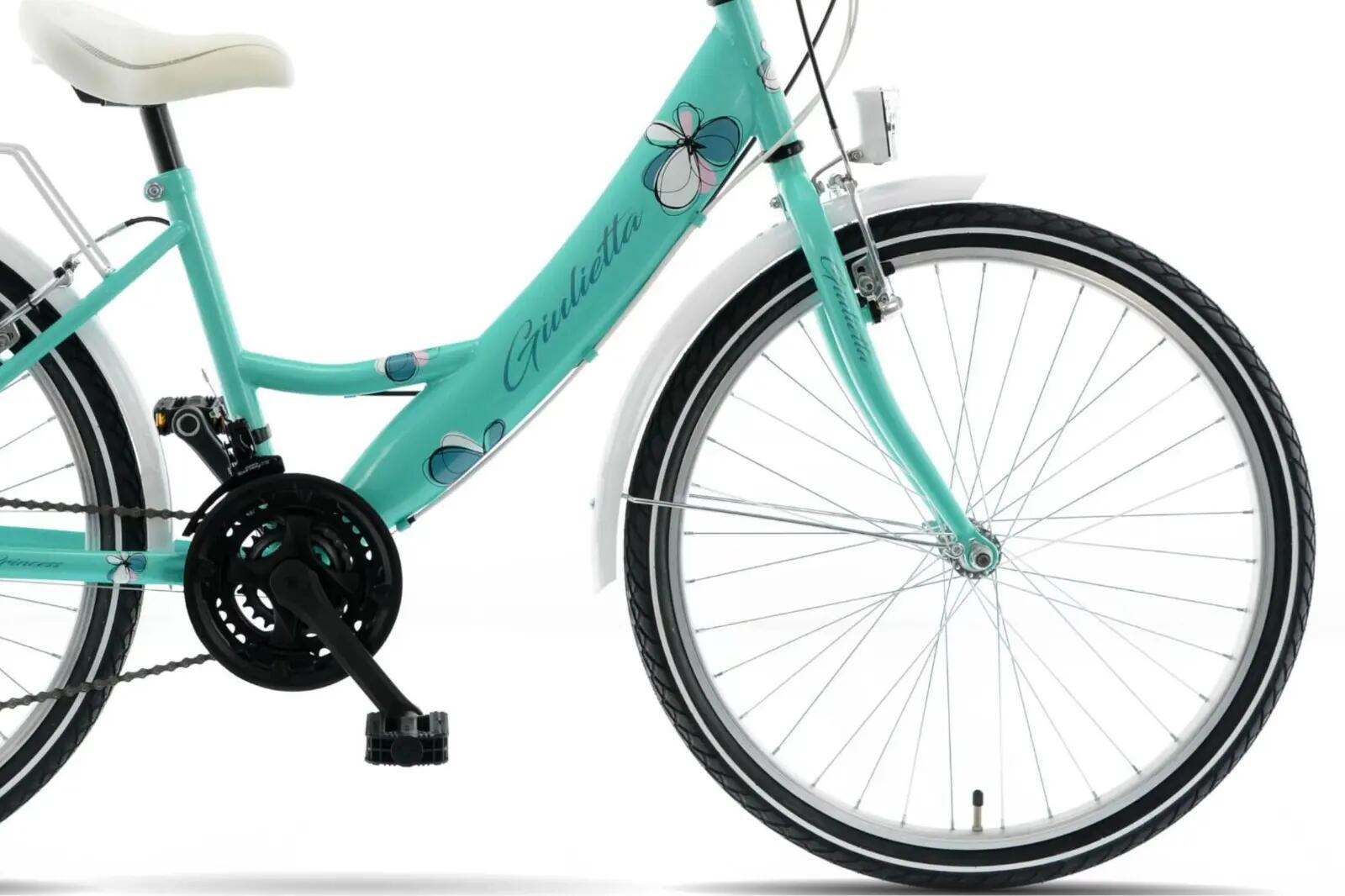 Kinderfahrrad 24" Stahl 14" 130-165cm 18 Gänge Davi Giulietta Style 3/4