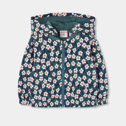 Veste fille molleton imprimé fleurs