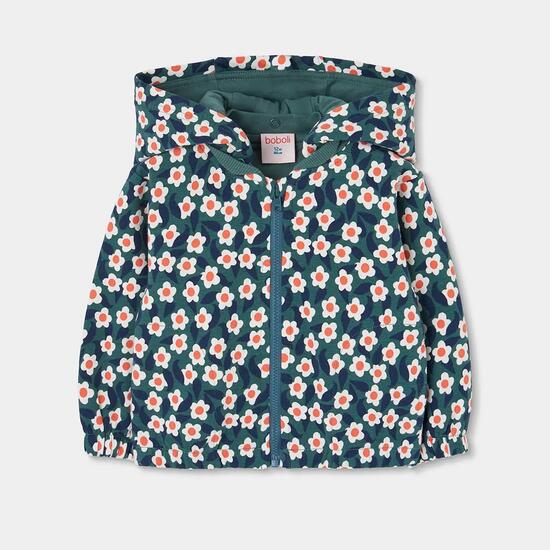 Veste fille molleton imprimé fleurs