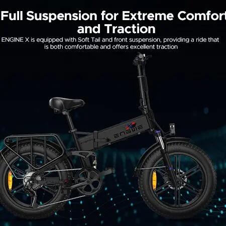 Foldable adult e-bike ENGWE Engine X, 48V13Ah battery. 7/15