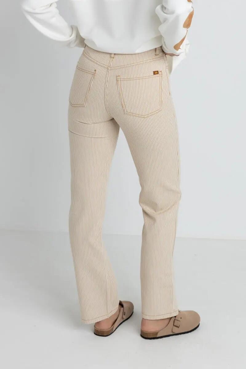 Pantalón Mujer Willa Stripe Straight Leg 3/4
