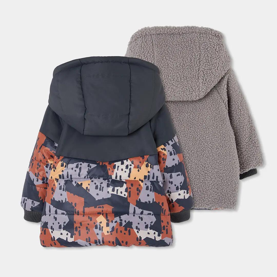 Parka tejido técnico niño reversible estampado camo 2/7