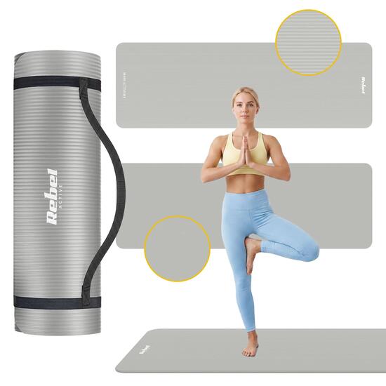 Mata gimnastyczna do ćwiczeń jogi pilatesu fitness 1cm karimata Rebel