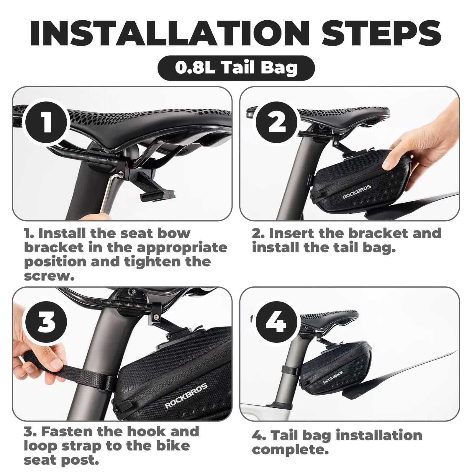 ROCKBROS Satteltasche Hartschale-Fahrradtasche 6/7