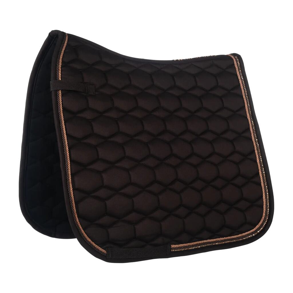 Dressage saddle pad for horses HKM Rosegold Glamour