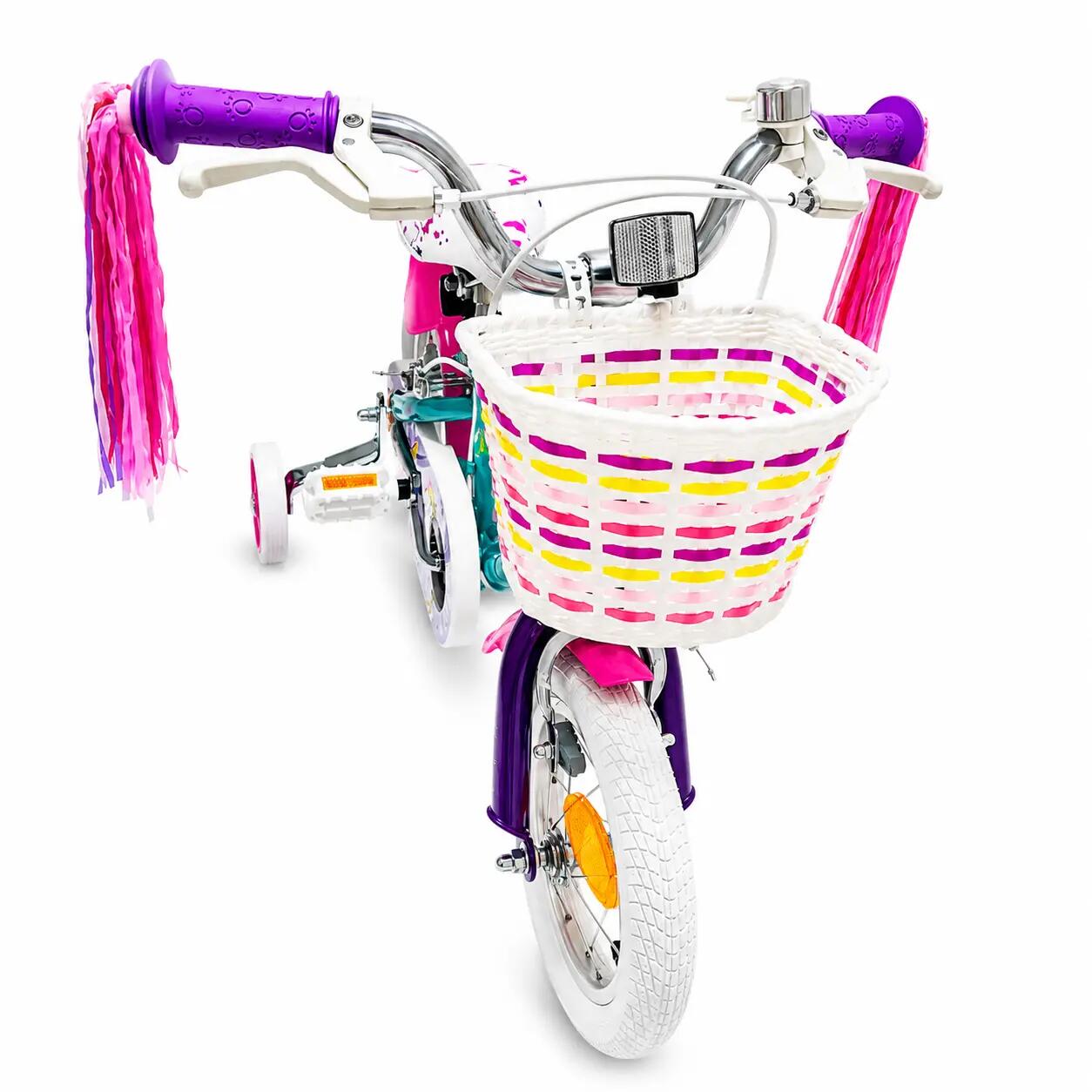 DHS Unicorn kinderfiets - 12 inch, blauw/roze 4/6