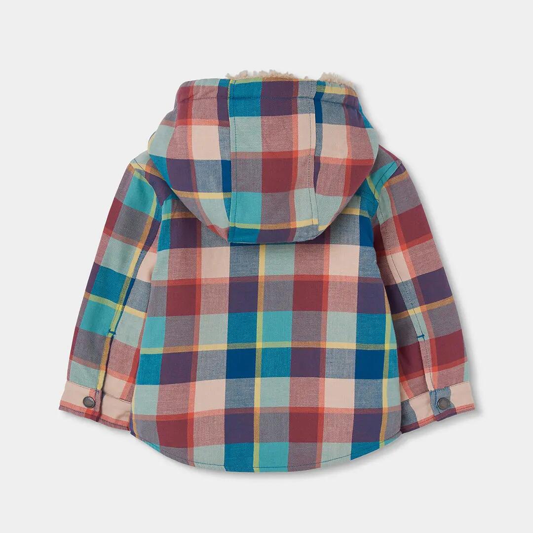 Sobrecamisa cuadros niño multicolor con capucha 2/4