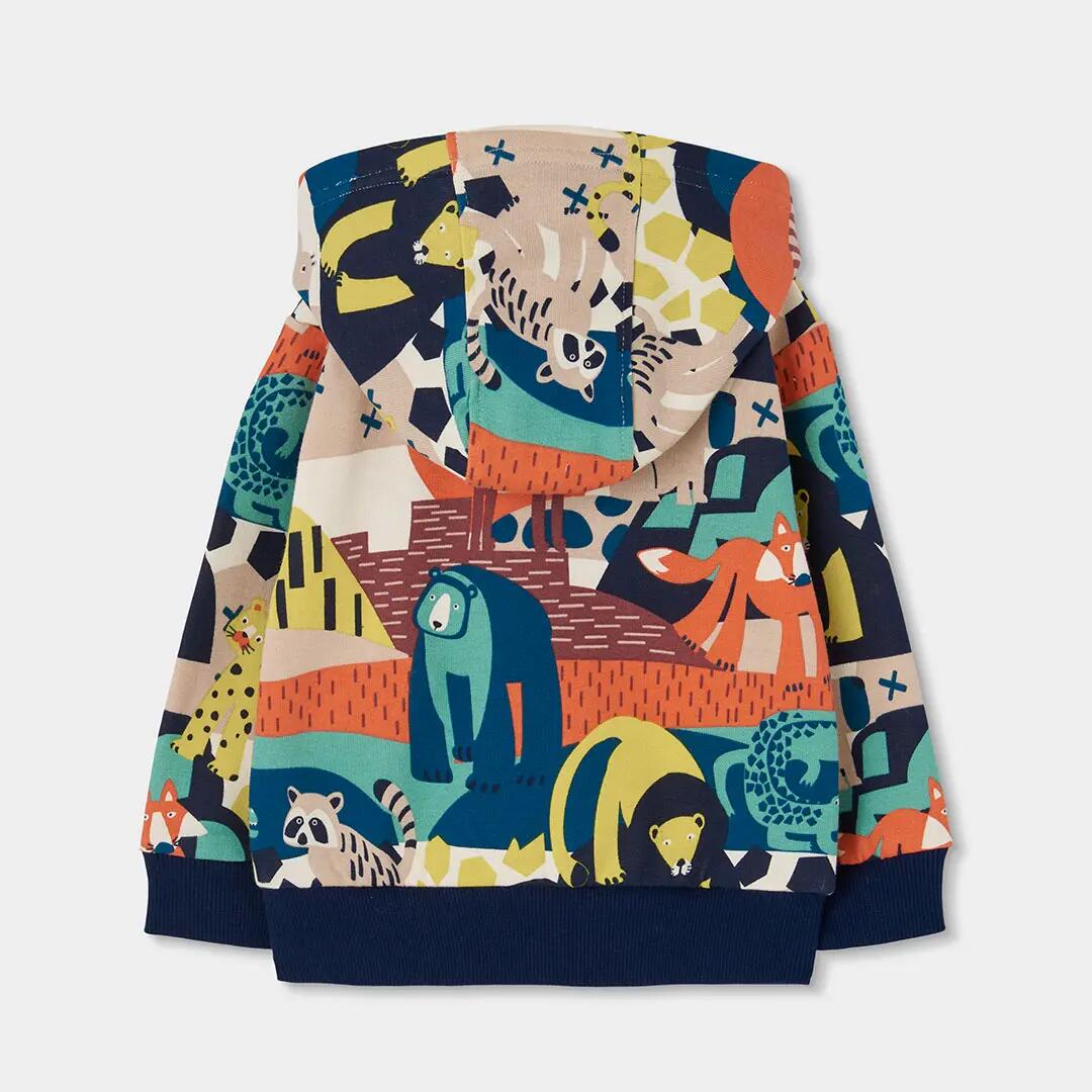Chaqueta felpa niño estampado animales 2/4