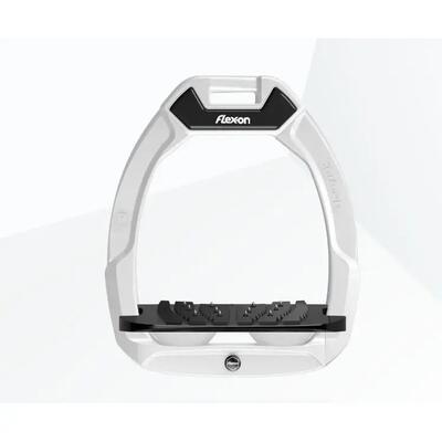 Veiligheid stijgbeugels rij inclined ultra grip wit/zwart/wit flex-on safe-on