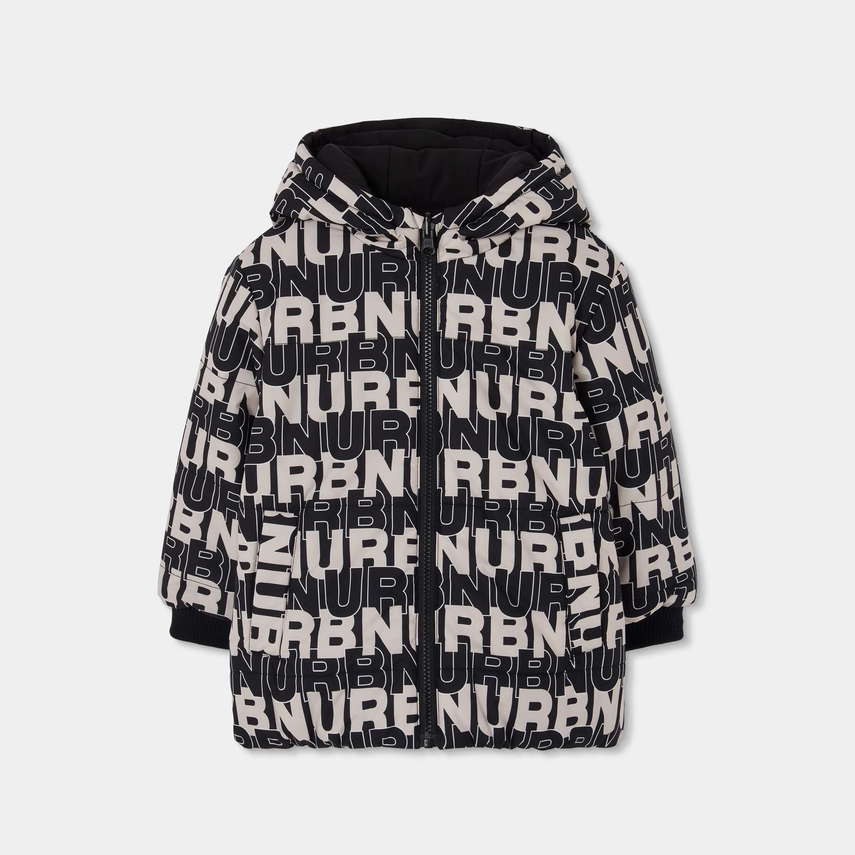Parka tejido técnico reversible niño estampado letras negro 3/7