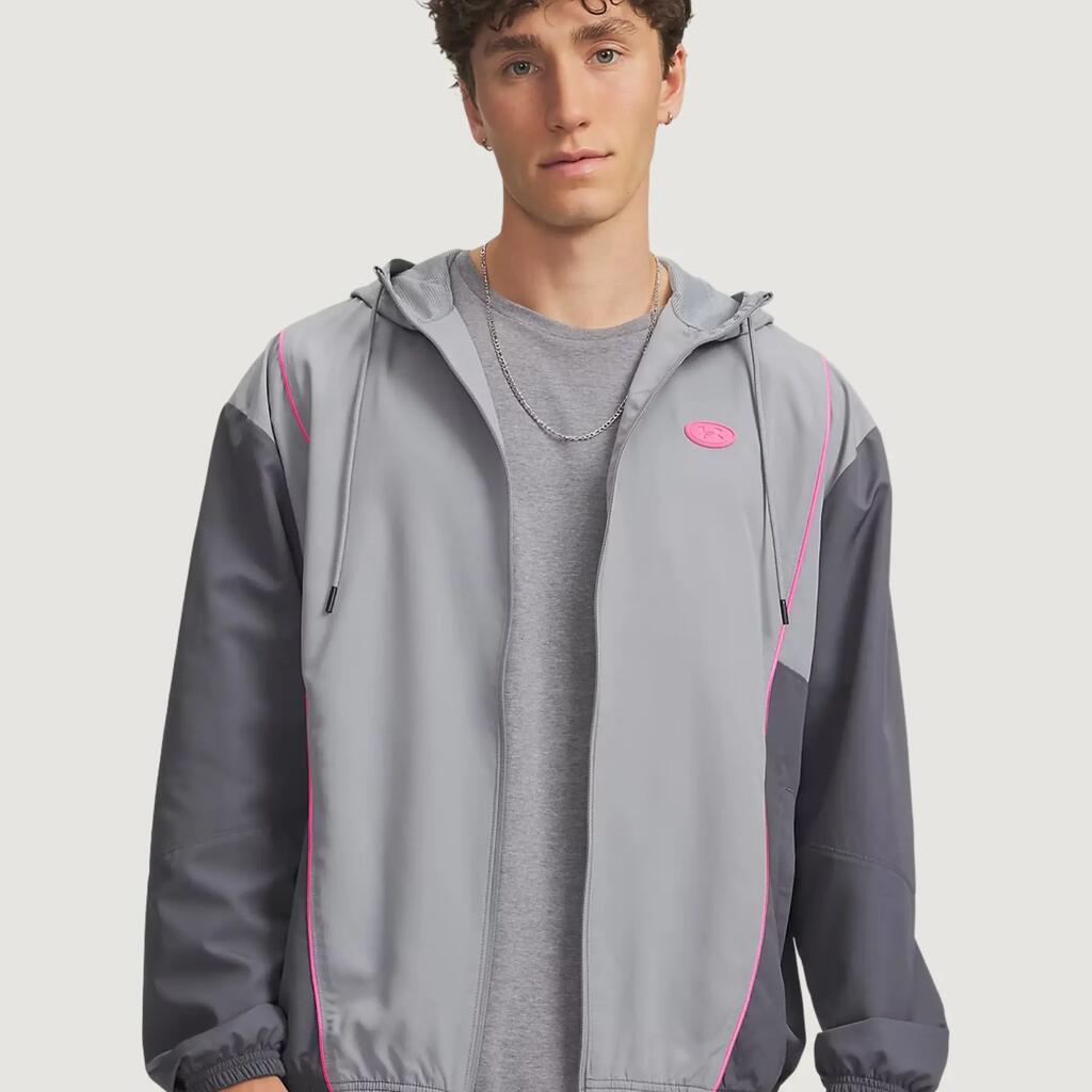 UA RIVAL WOVEN CB JACKET Uomo Grigio
