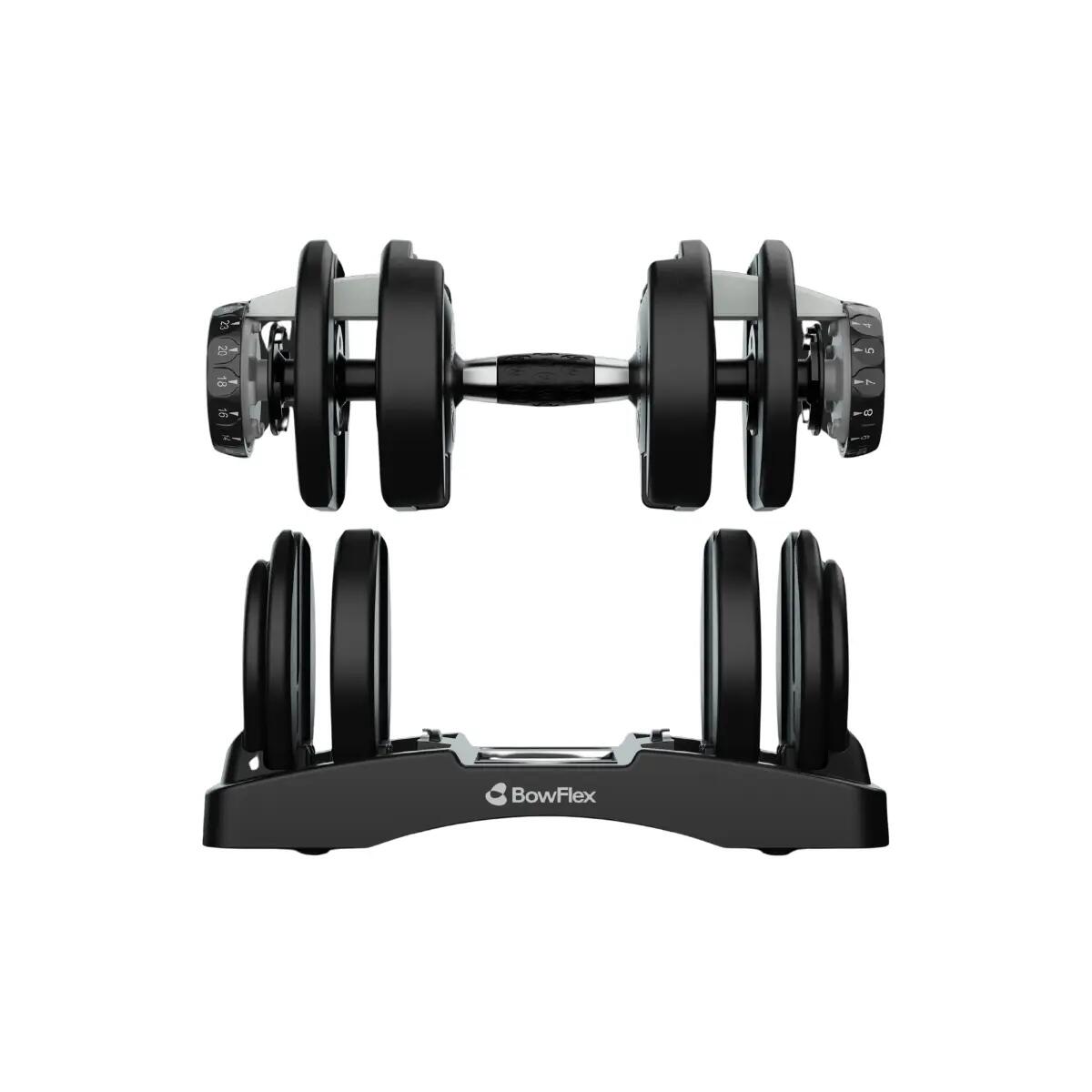 Pack de Mancuernas ajustables 2 a 24 kg + banco musculación 3/7