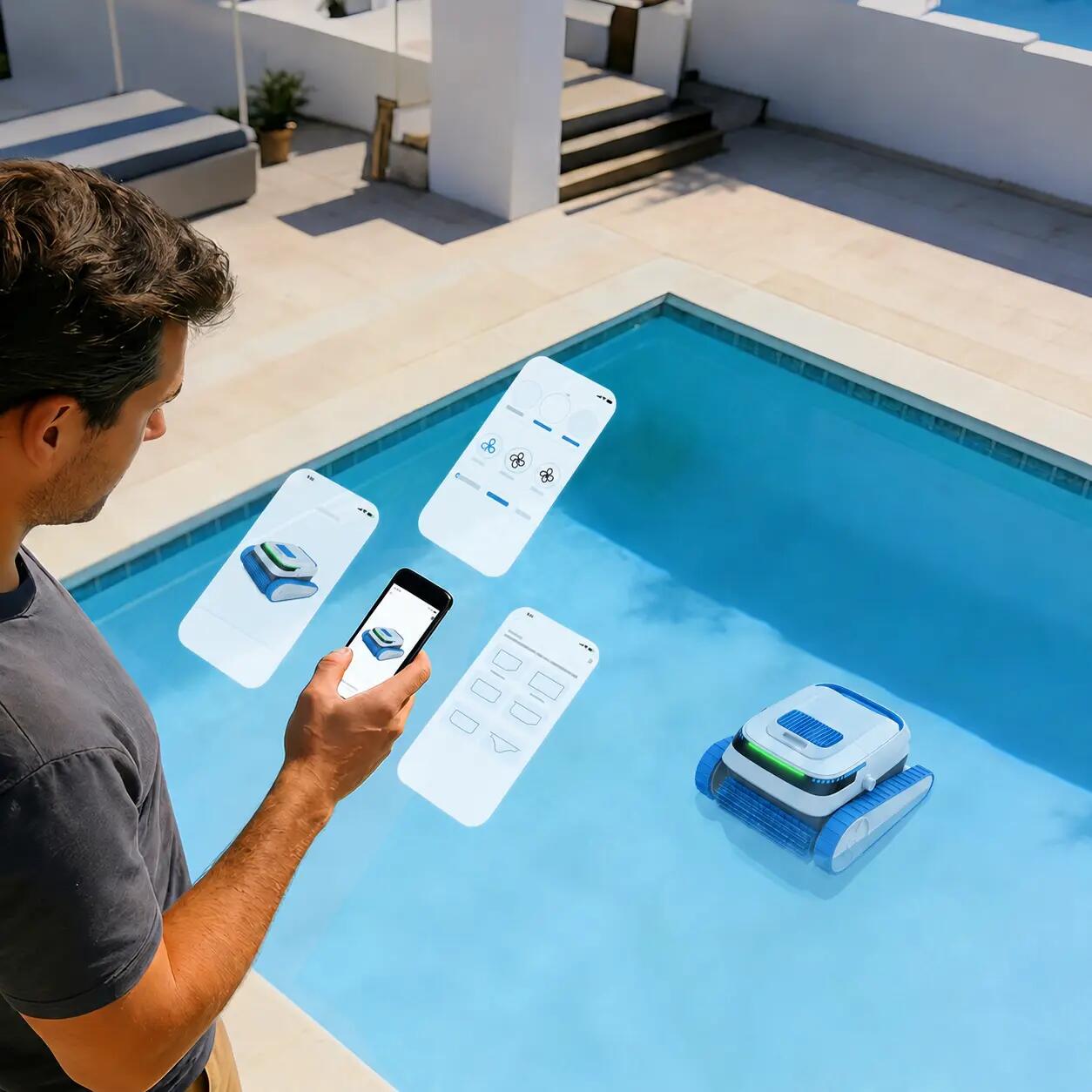 AIRROBO QD40 Robot Piscine Sans Fil, 3 Modes, App, 120 min, 170 m² 2/6