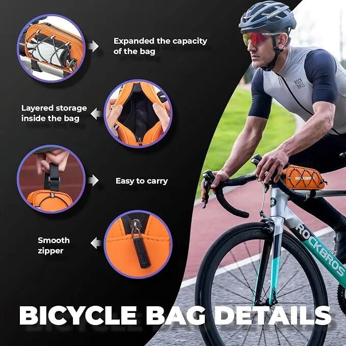 ROCKBROS Fahrrad Rahmentasche Oberrohrtasche Vollständig Reflektierend 3/8