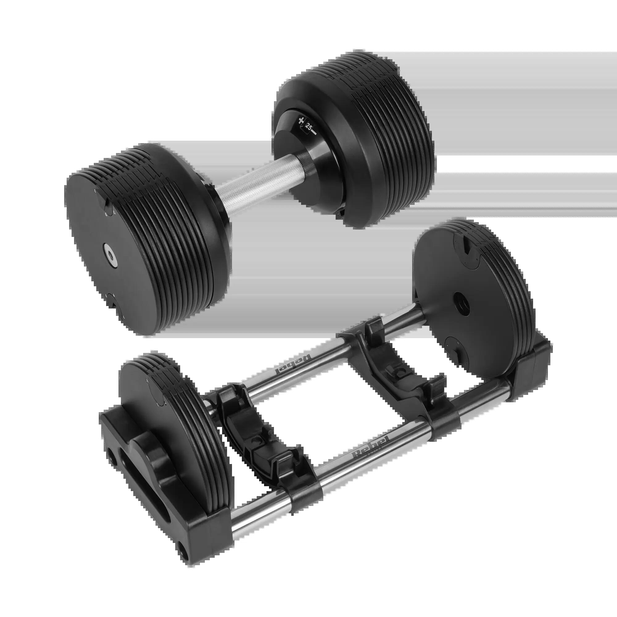 Hantel żeliwny regulowany automat 36 kg skok co 1kg Rebel 5/7