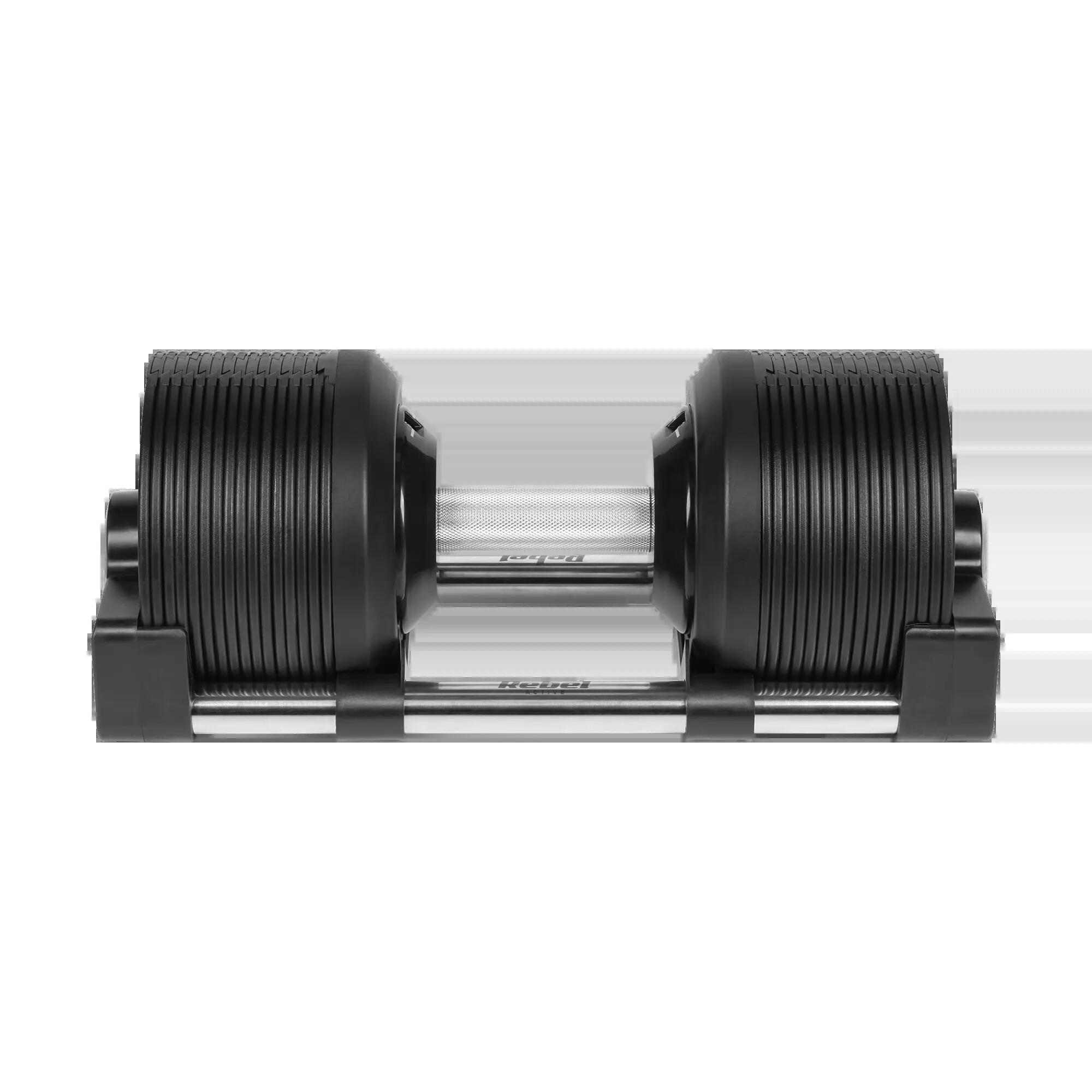 Hantel żeliwny regulowany automat 36 kg skok co 1kg Rebel 3/7