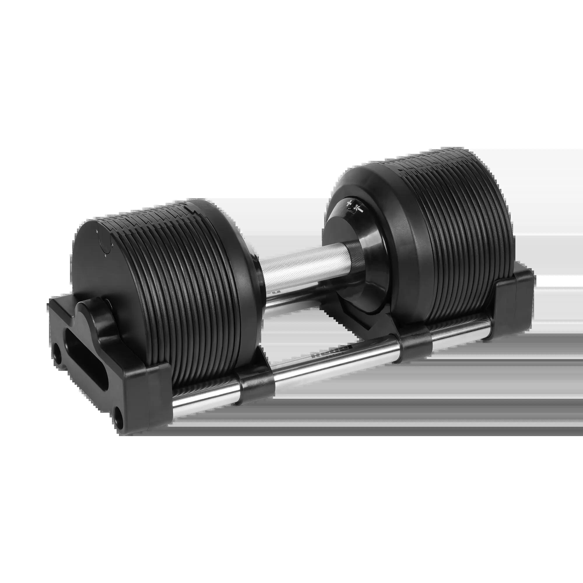 Hantel żeliwny regulowany automat 36 kg skok co 1kg Rebel 2/7