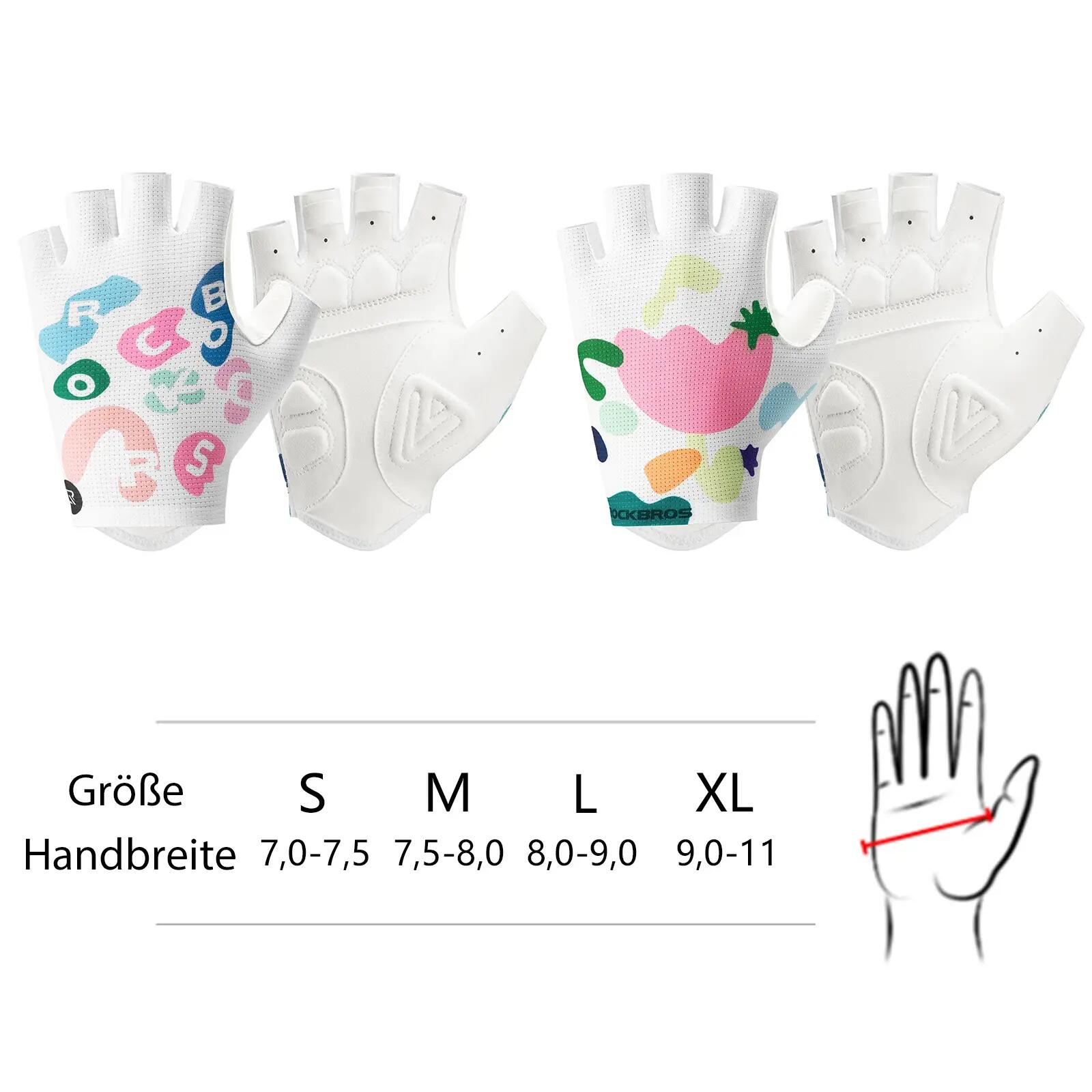 ROCKBROS Kurze Fahrradhandschuhe Unisex 6/7