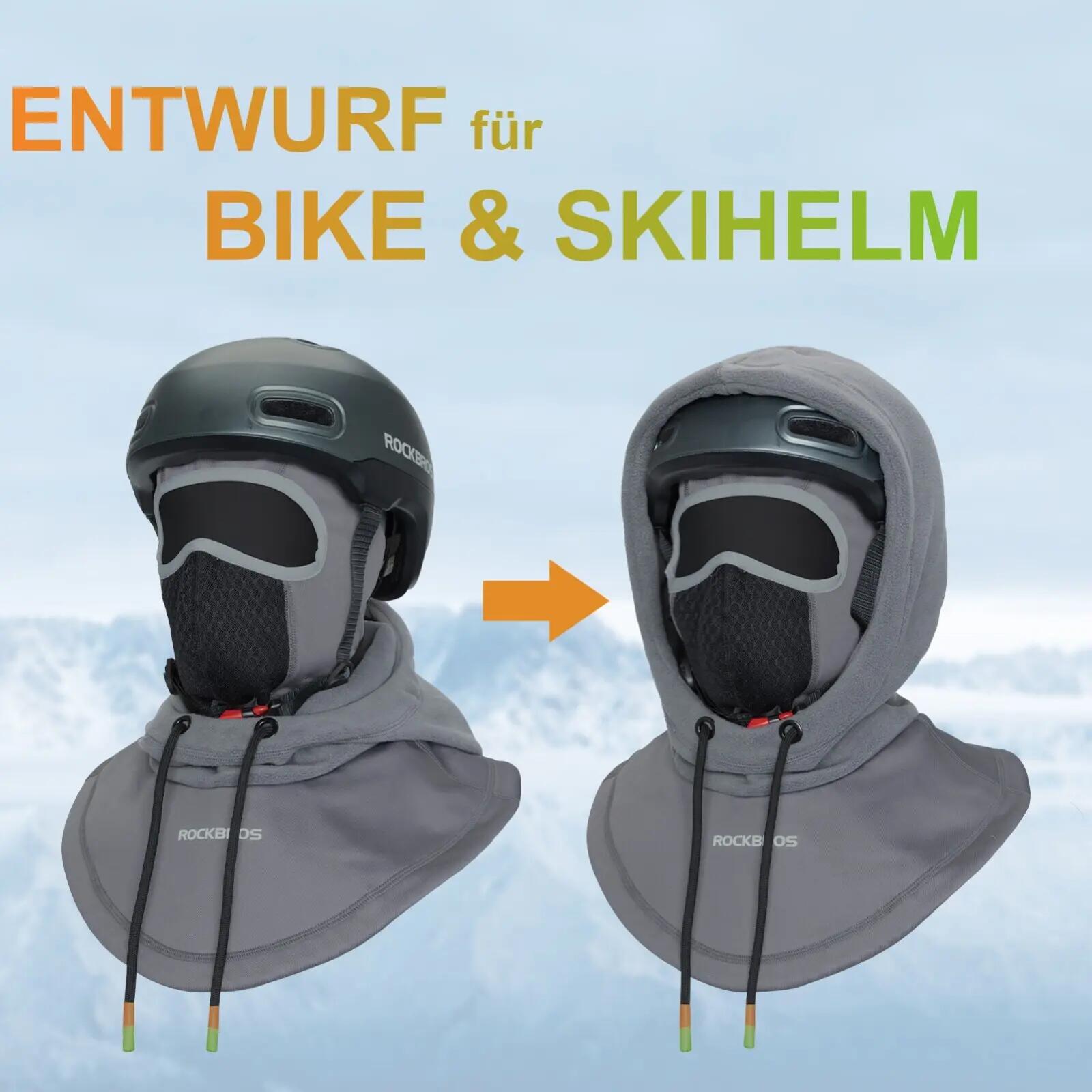 Winter-Sturmhaube aus Fleece winddicht – multifunktional für Fahrrad & Ski 2/7