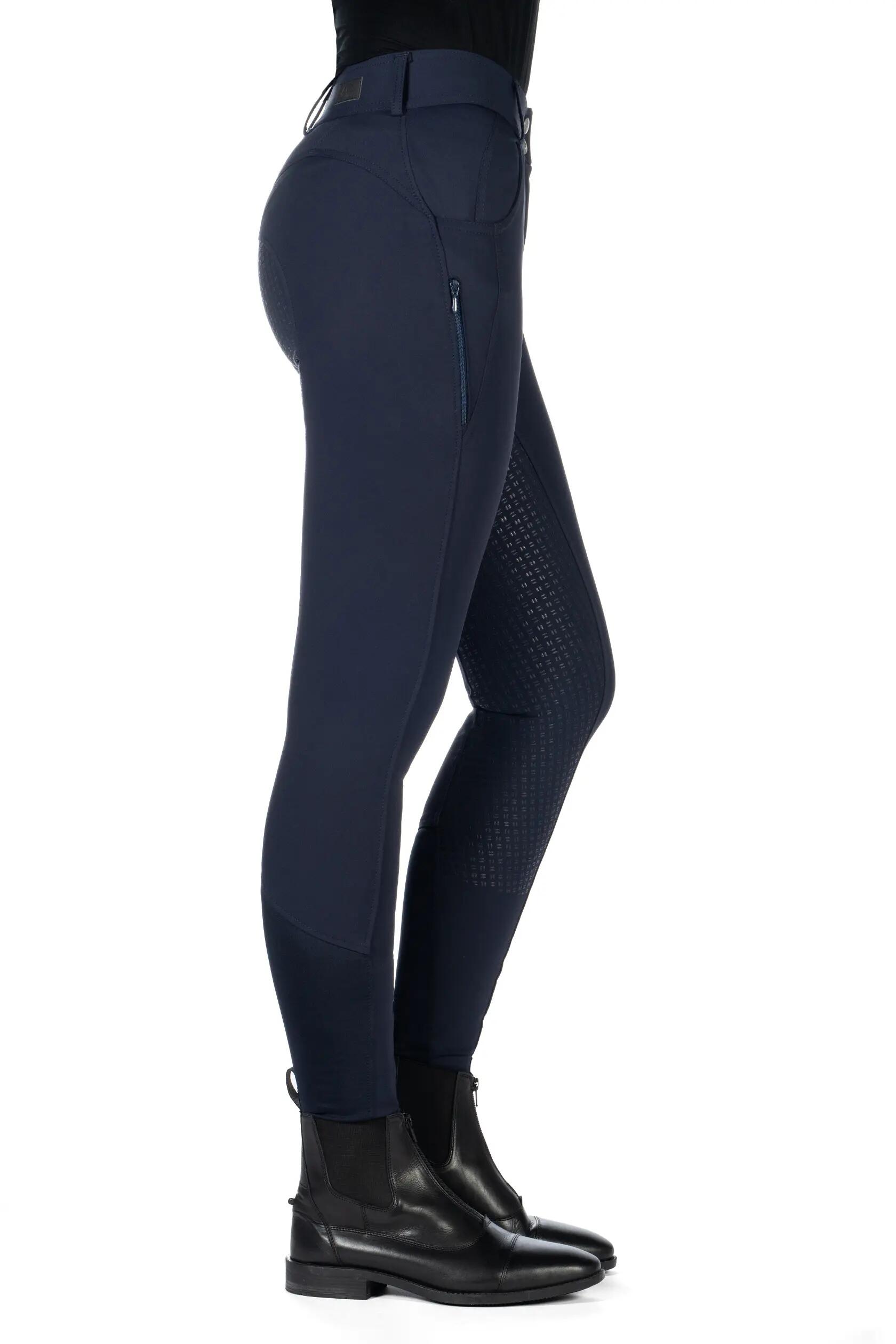 Pantalon équitation en silicone mid grip femme HKM Ari 3/7