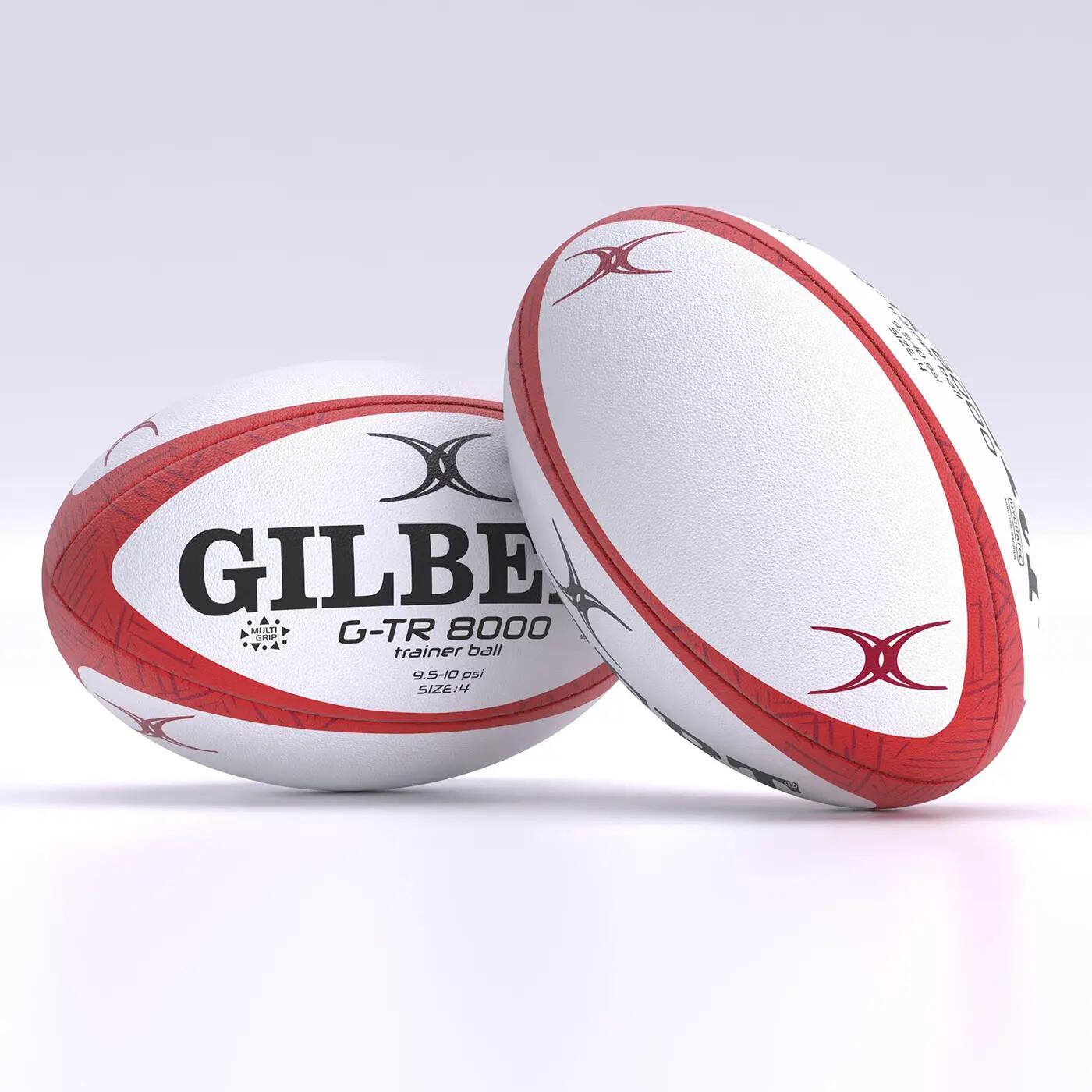 Bola de Rugby Gilbert G-TR8000 Vermelha Tamanho 4 2/3