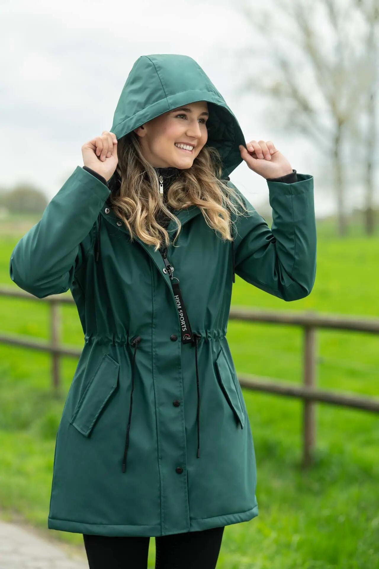Women's waterproof hooded riding jacket HKM Dallas 4/7