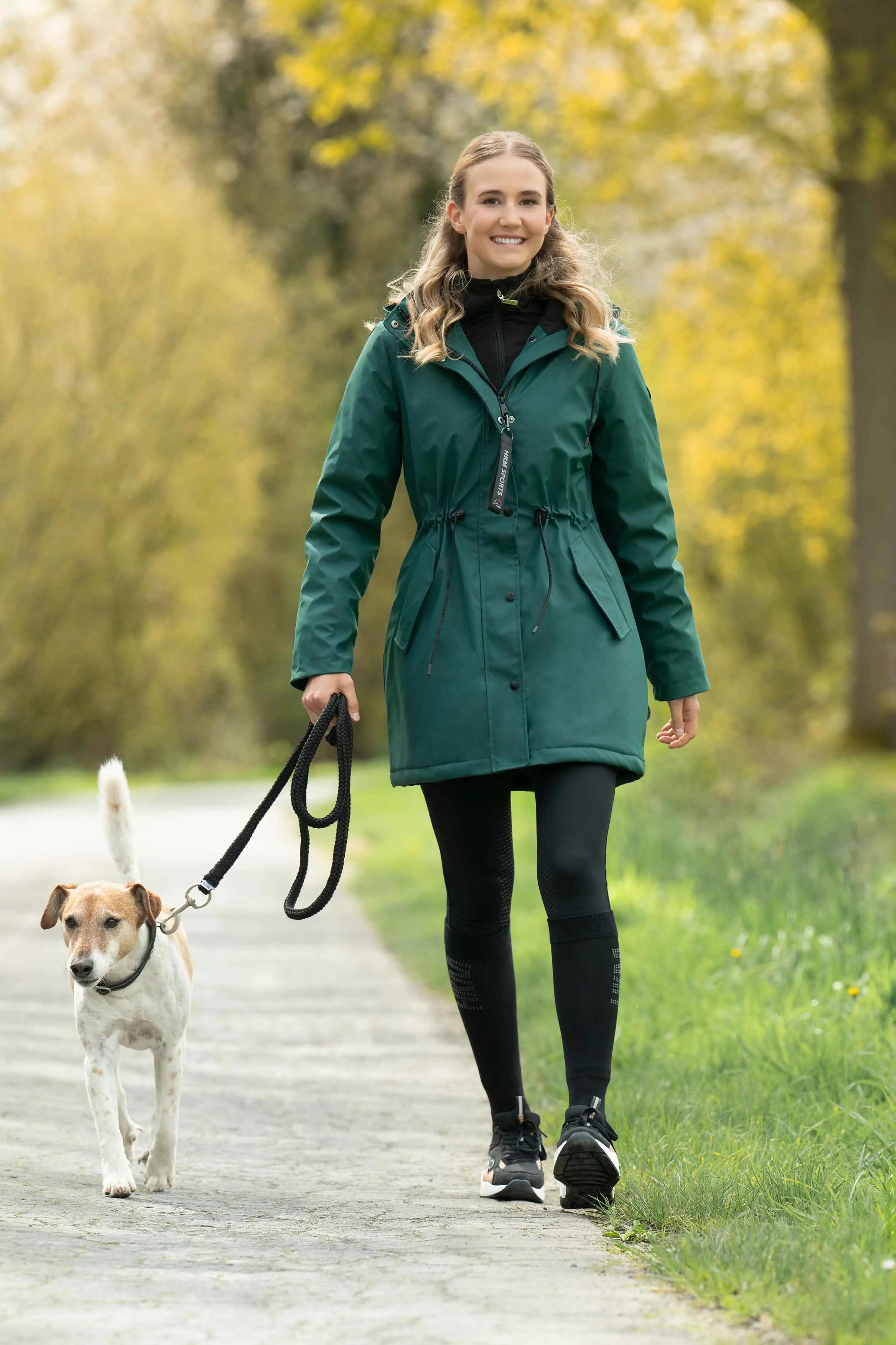 Women's waterproof hooded riding jacket HKM Dallas 3/7