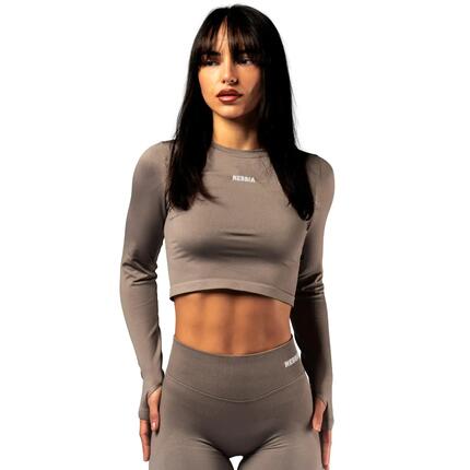 T-shirt manche longues femme Nebbia Power Crop Top
