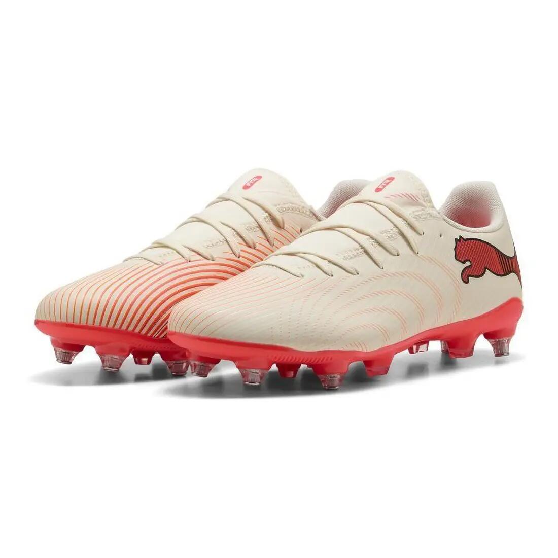 Chuteiras Puma Future 9 Play MxSG Amêndoa e Ultra Red 6/6
