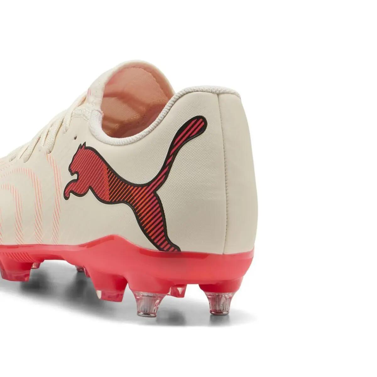 Chuteiras Puma Future 9 Play MxSG Amêndoa e Ultra Red 5/6