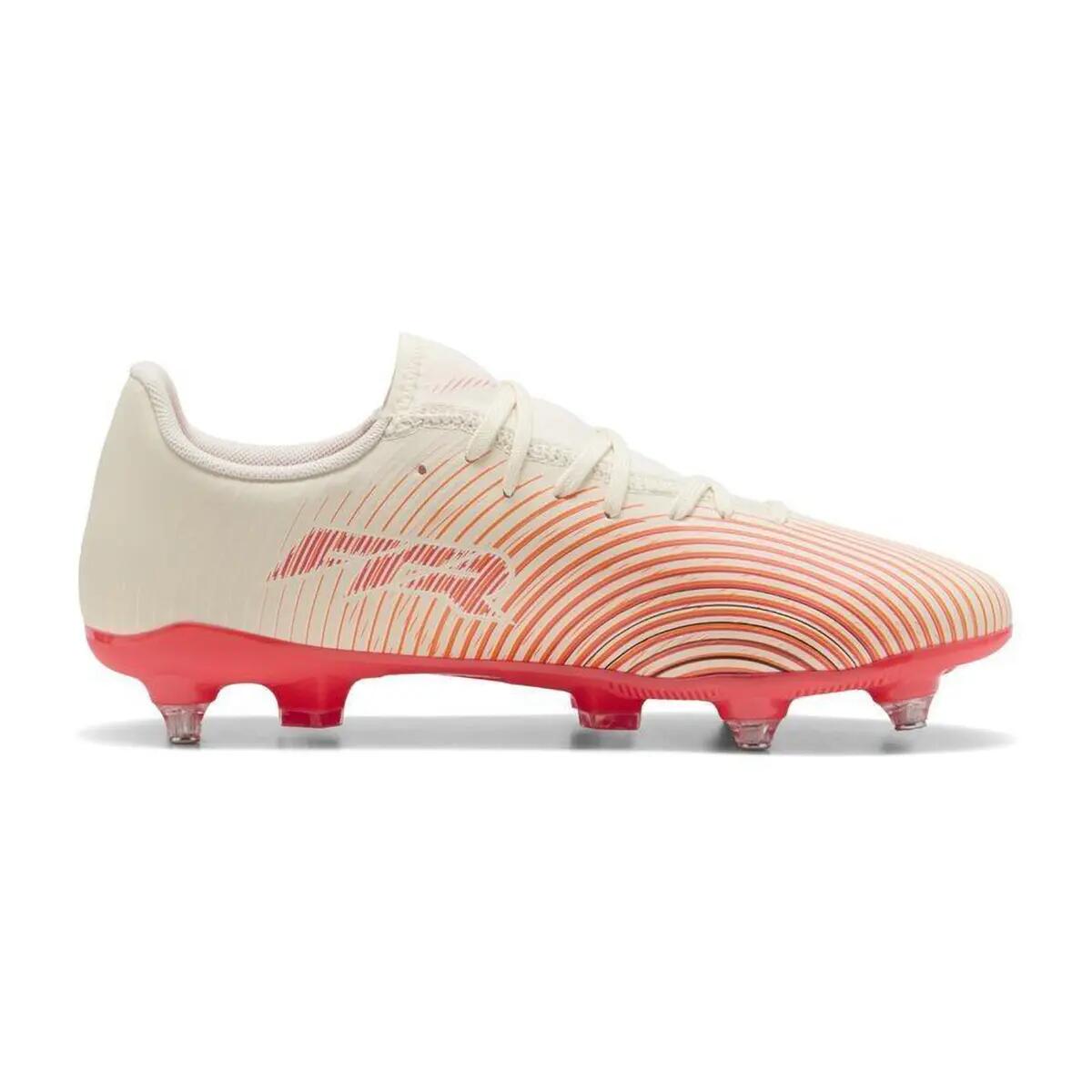 Chuteiras Puma Future 9 Play MxSG Amêndoa e Ultra Red 3/6