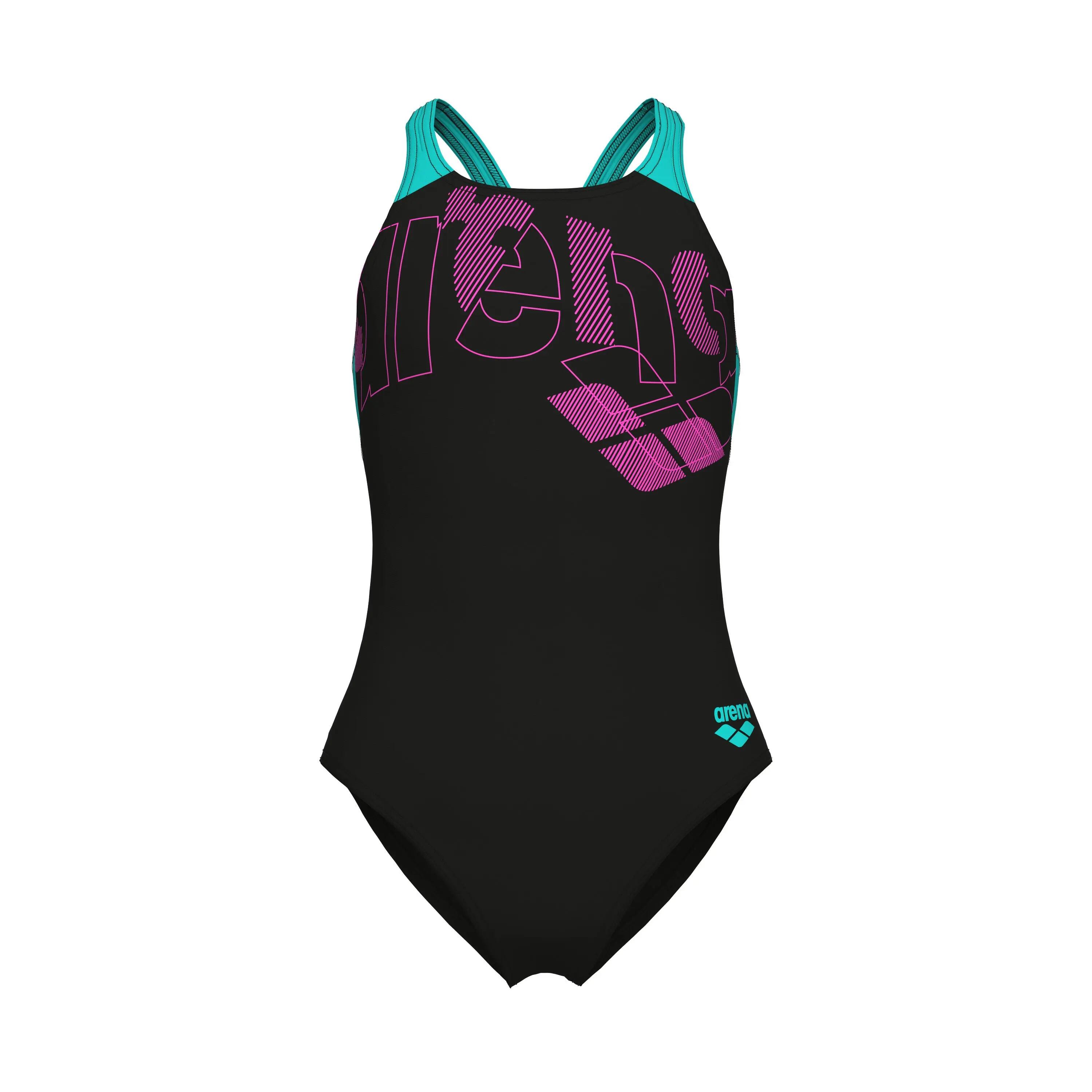 Maillot de bain Arena Tales V Back Fille Noir Water 3/7