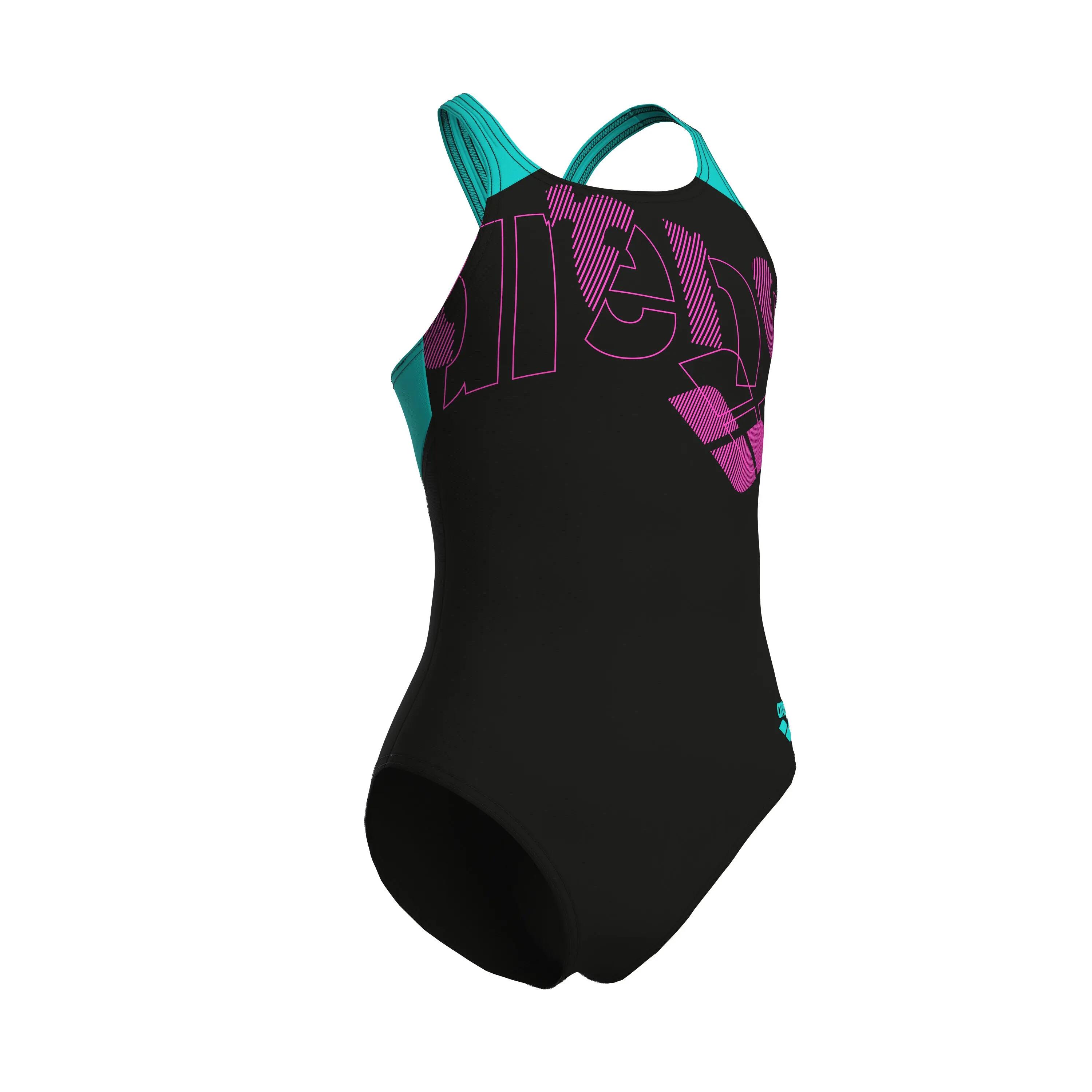 Maillot de bain Arena Tales V Back Fille Noir Water 2/7