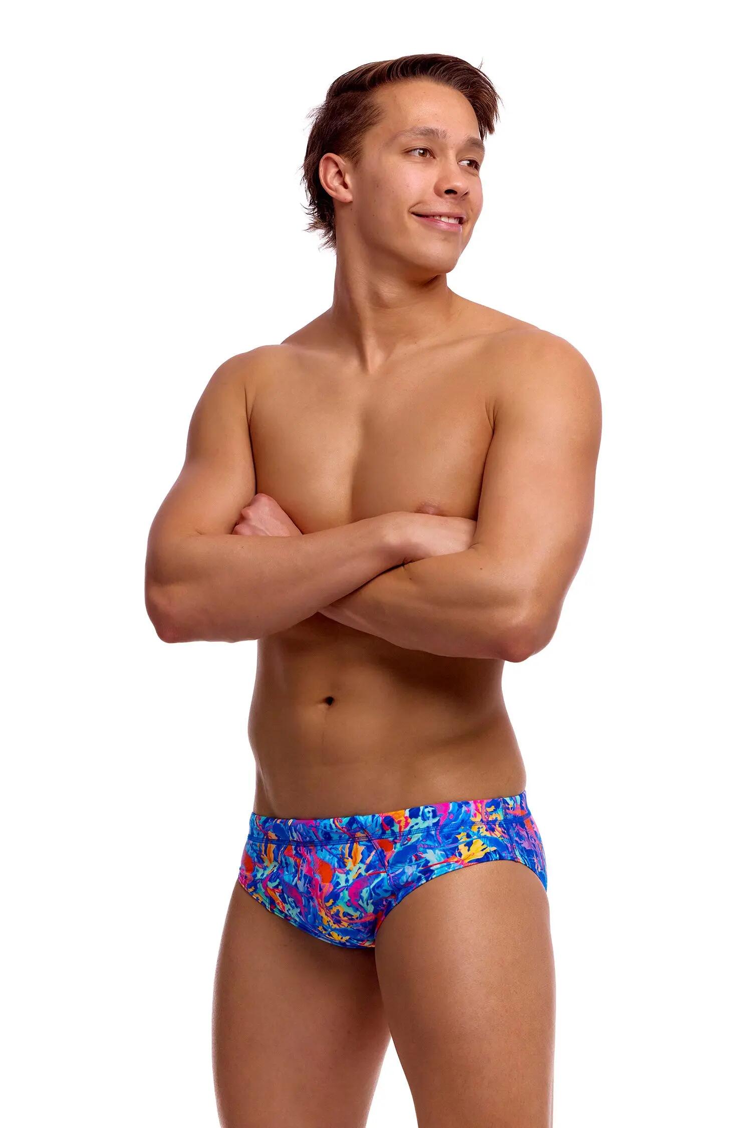 Funky Trunks Zwemslip Seamed Brief Dragons Den Zwart 4/8