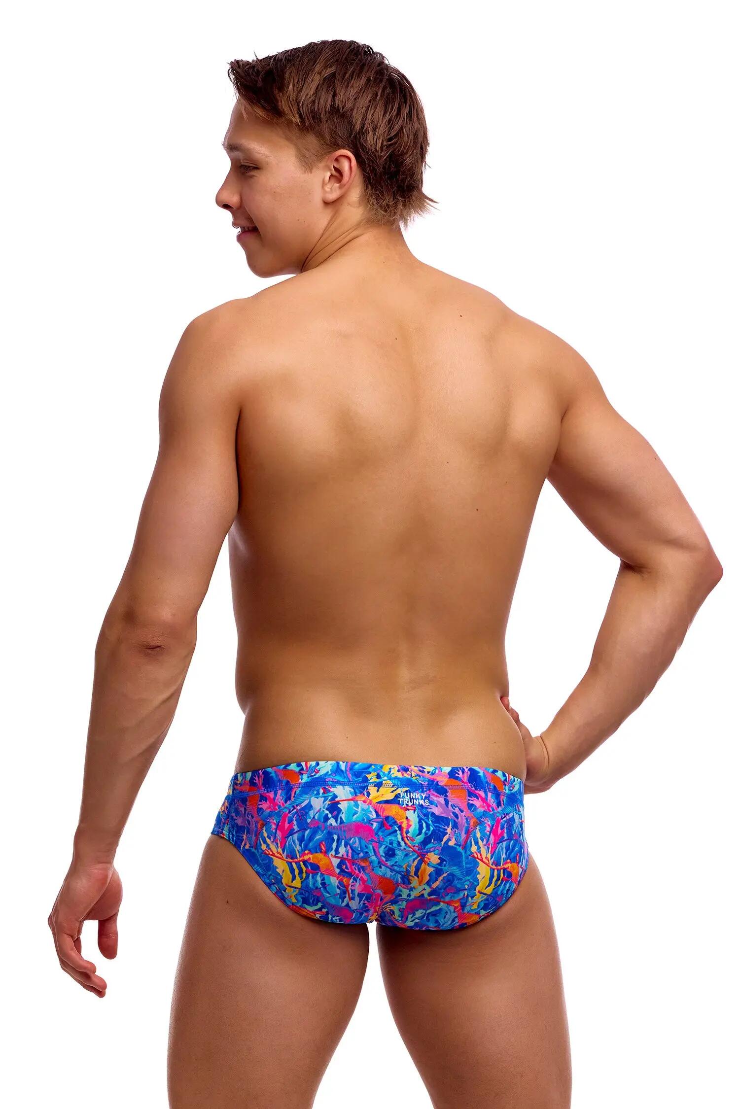 Funky Trunks Zwemslip Seamed Brief Dragons Den Zwart 3/8