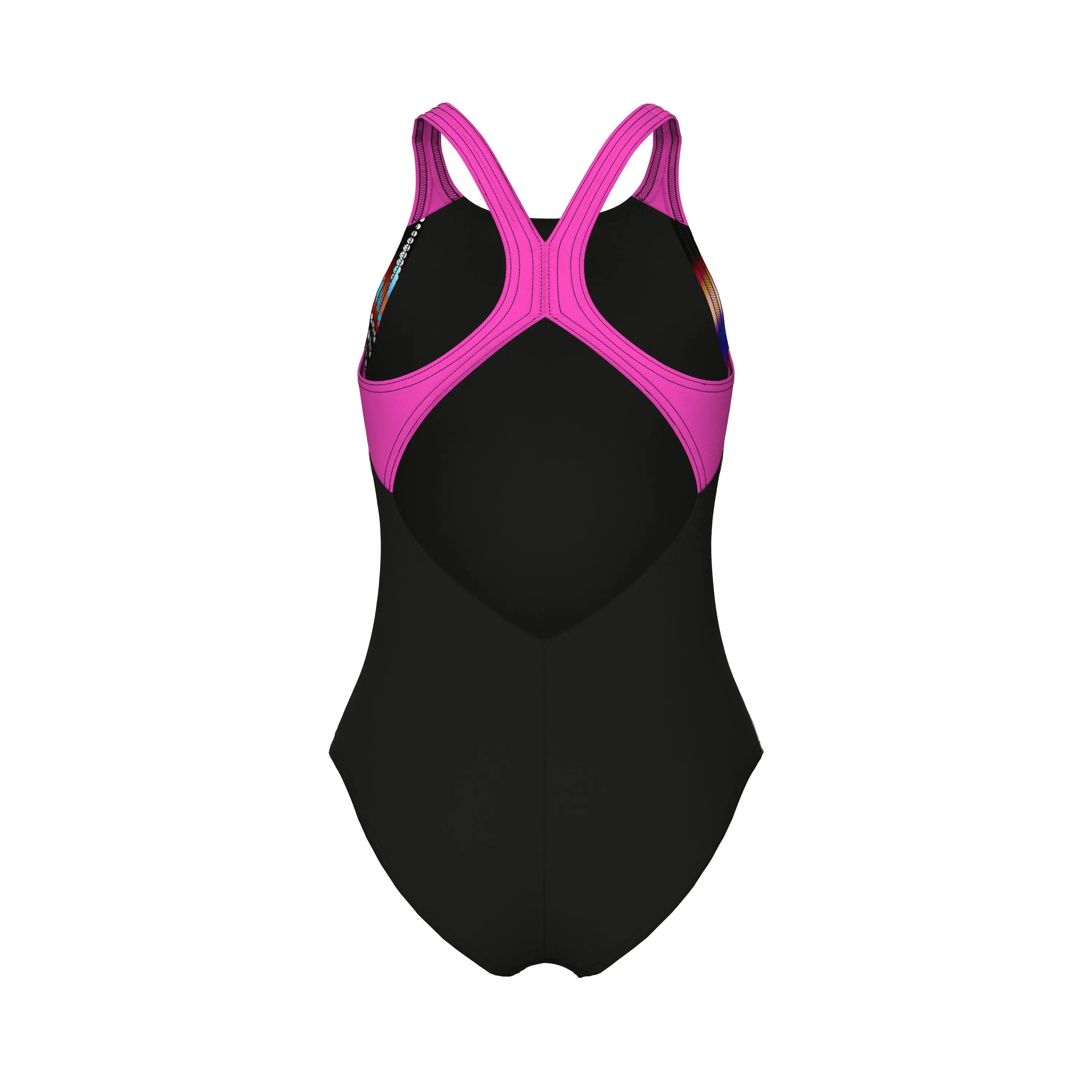 Arena Mädchen Badeanzug Lit Logo Swimsuit V Back 010690 4/9