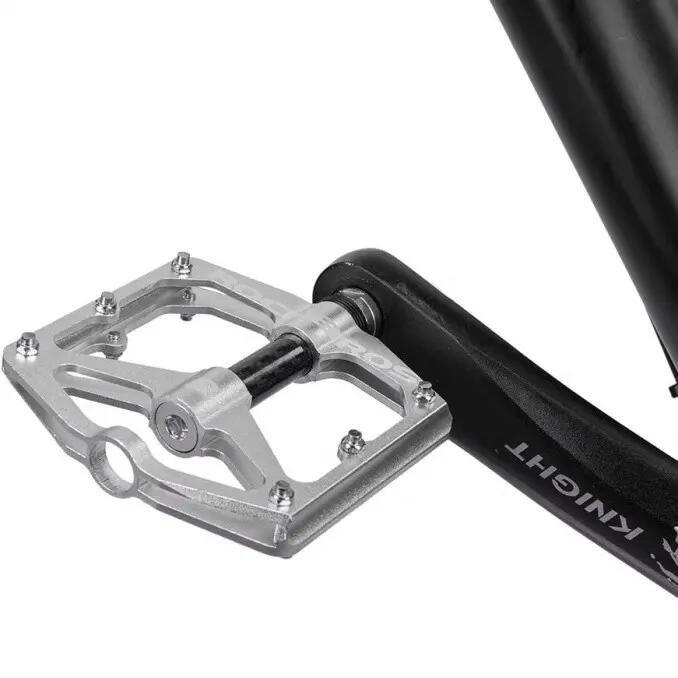 Pedały rowerowe aluminiowe z pinami srebrne Rockbros 2017-12ES 3/4